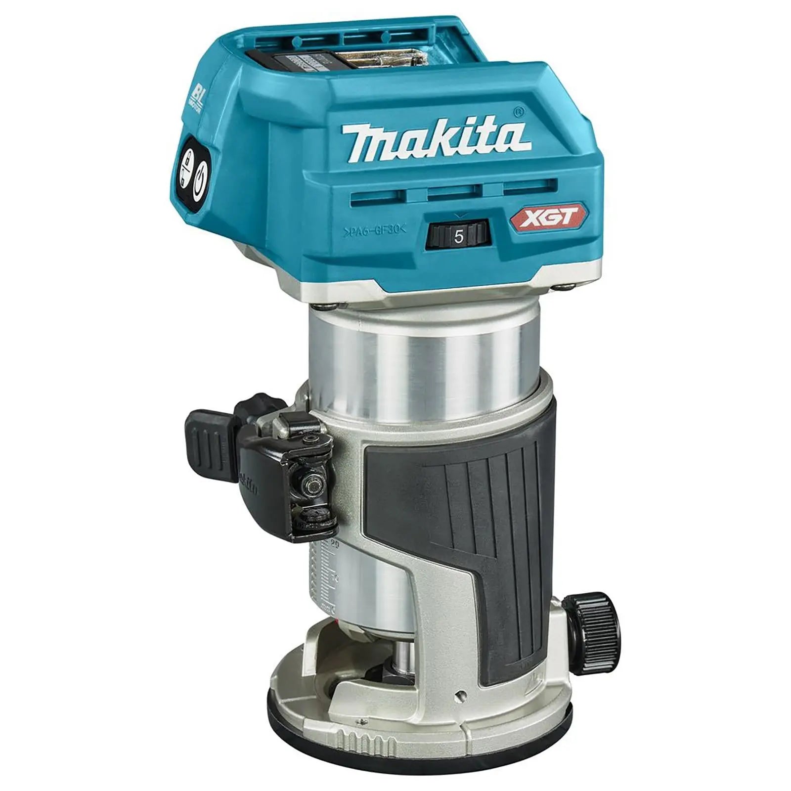 Makita Router Trimmer 40V Max XGT 1/4" Collet in MakPac Type 4 Case with Plunge Base Body Only RT001GZ16 White Rose Tools
