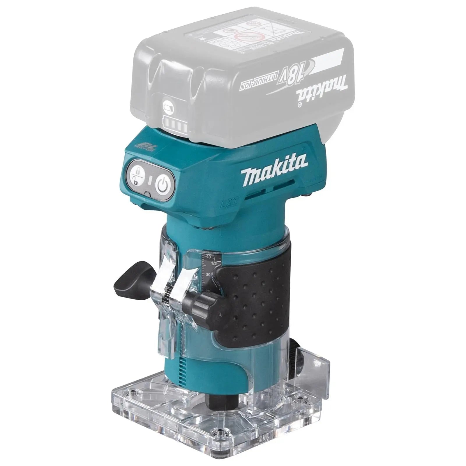 Makita Router Trimmer 6mm 1/4" Collet 18V LXT Cordless Brushless Body Only DRT52Z White Rose Tools