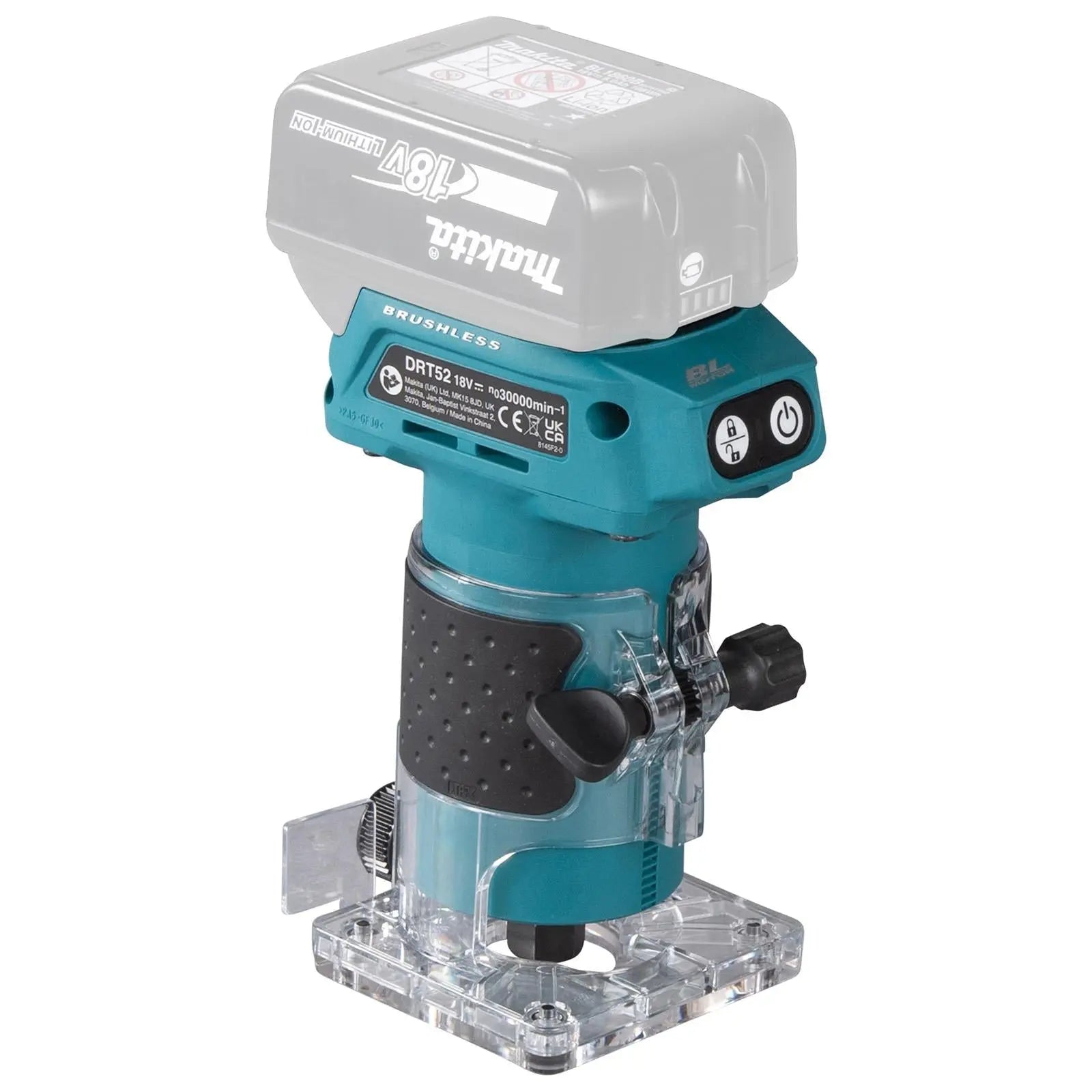 Makita Router Trimmer 6mm 1/4" Collet 18V LXT Cordless Brushless Body Only DRT52Z  White Rose Tools