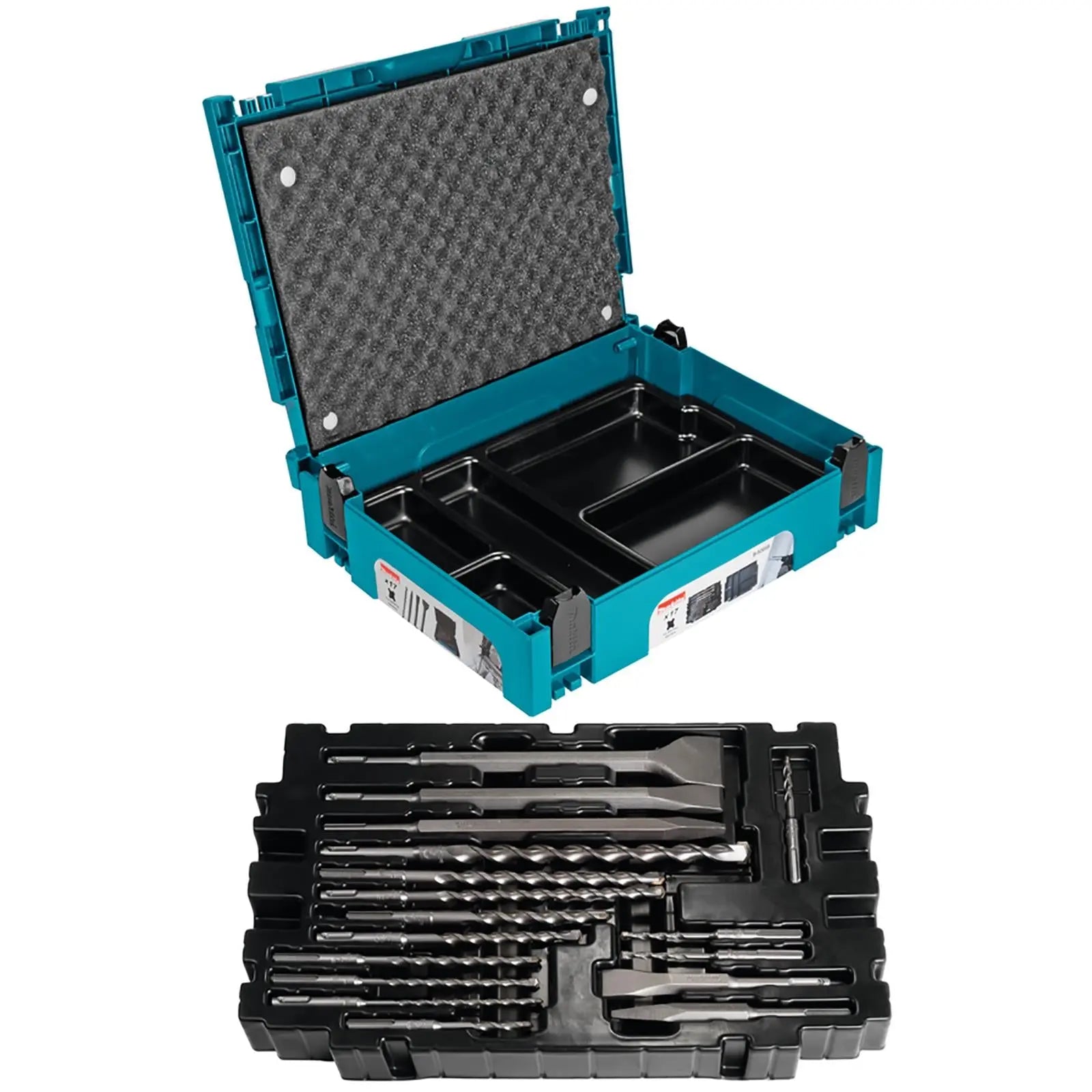 Makita SDS Plus Drill Bit and Chisel Set in Makpac Case 17 Piece B-52059  White Rose Tools