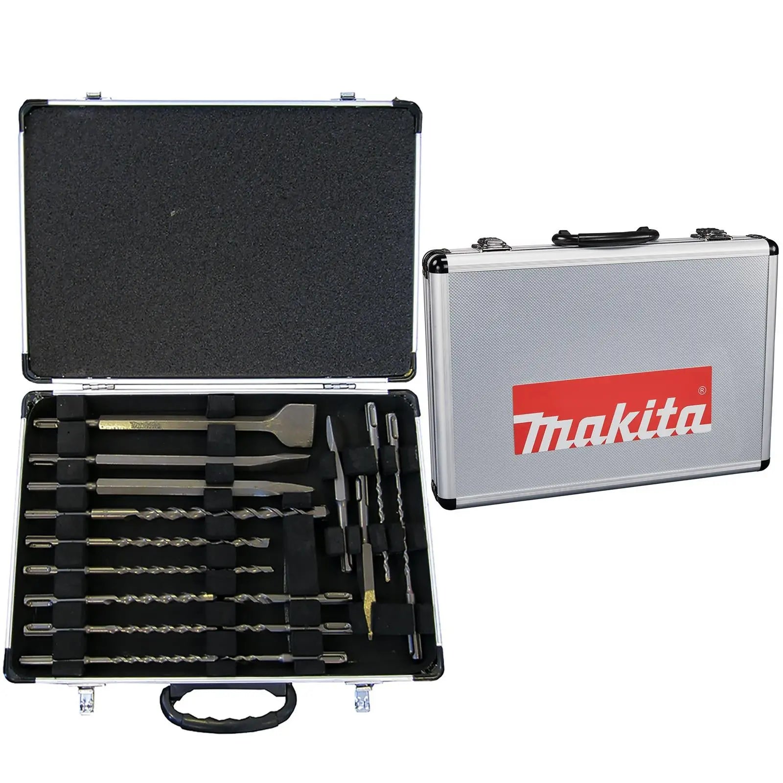Makita SDS Plus Drill Chisel Bit Set Cold Flat Point Masonry Concrete 17 Piece White Rose Tools