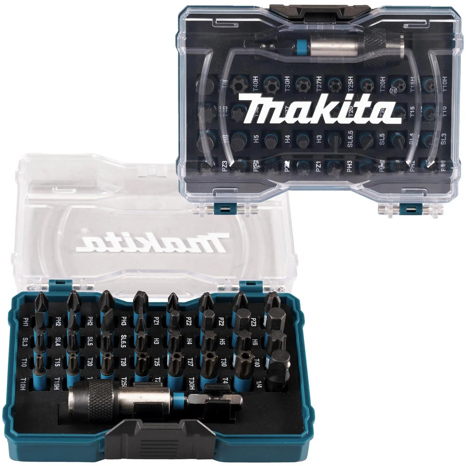 Makita Screwdriver Bit Set IMPACT BLACK with Bit Holder in Case 33 Piece E-12441 White Rose Tools