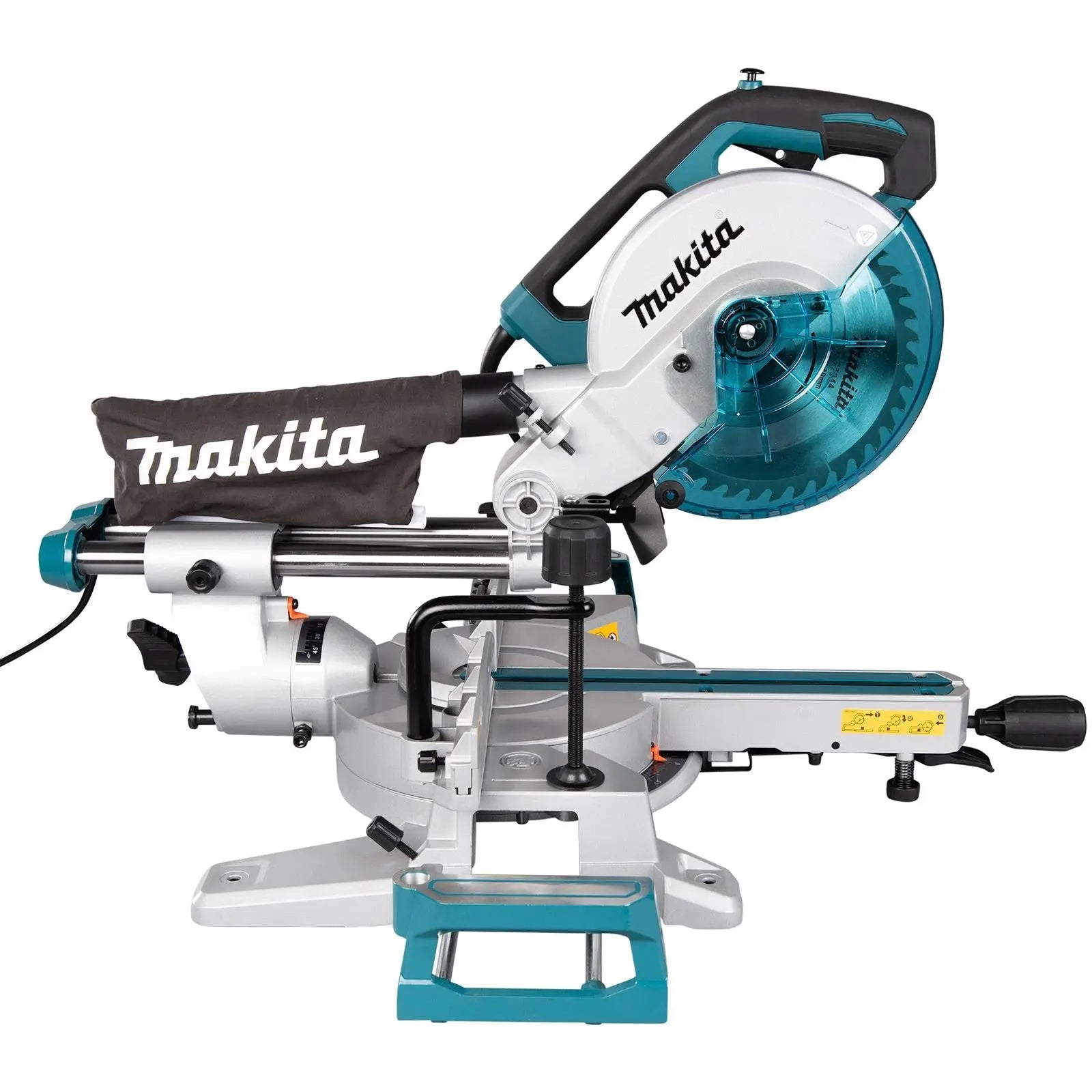 Makita Slide Compound Mitre Saw 216mm Cutting Blade 1200W Choose Voltage 110V or 240V LS0816F White Rose Tools