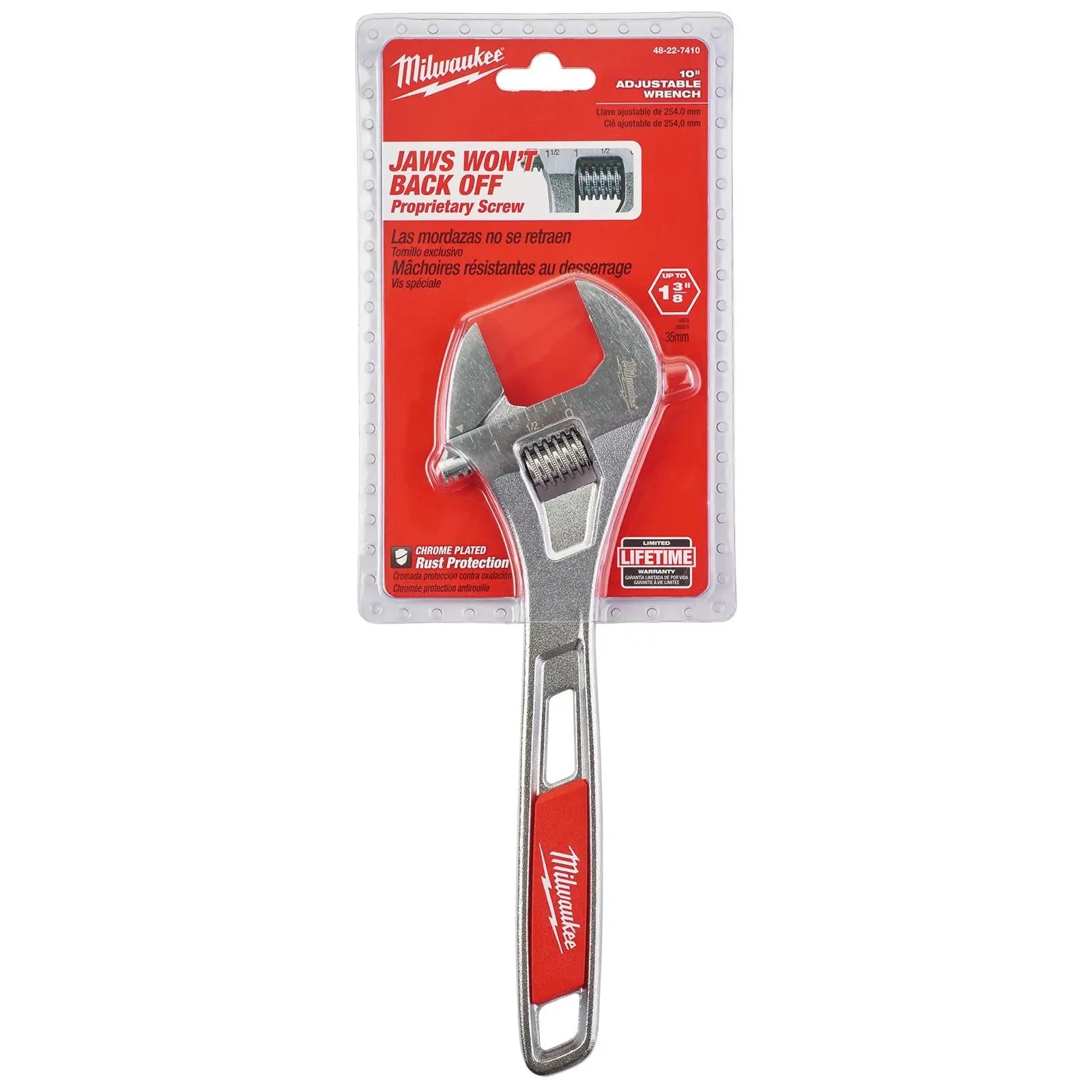 Milwaukee Adjustable Wrench 250mm Jaw Opening 36.5mm