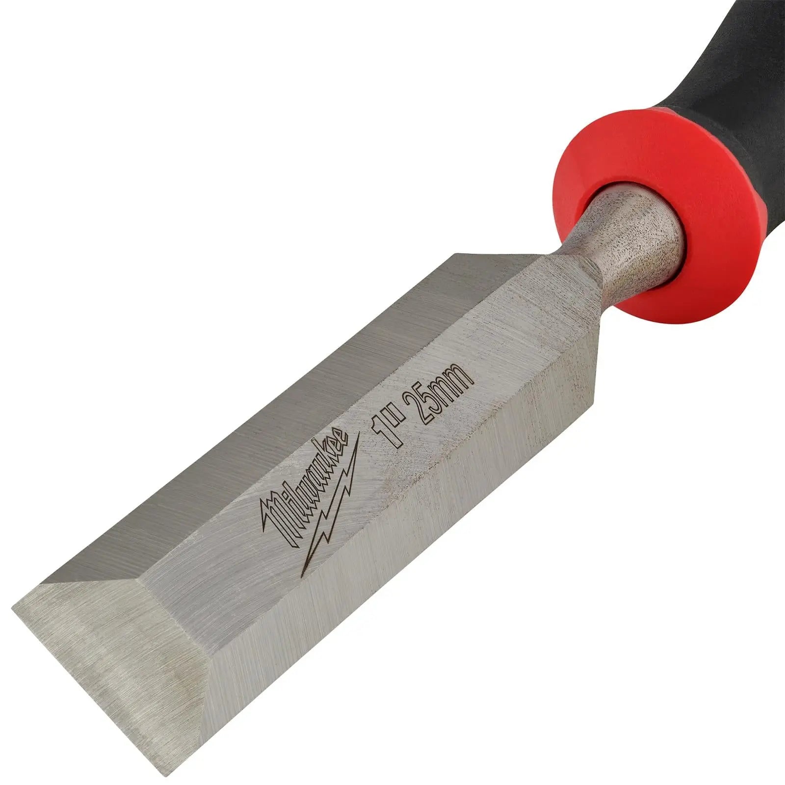 Milwaukee Beveled Edge Wood Chisel 25mm 1" All Metal Core with Striking Cap  White Rose Tools
