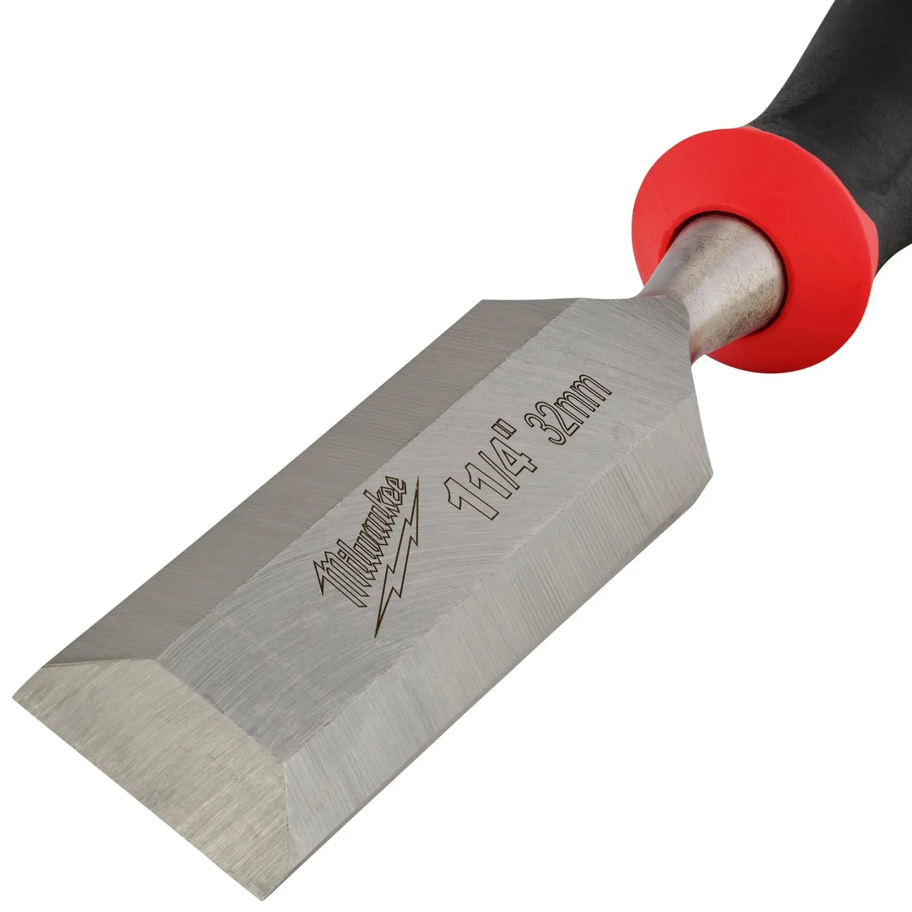 Milwaukee Beveled Edge Wood Chisel 32mm 1-1/4" All Metal Core with Striking Cap  White Rose Tools