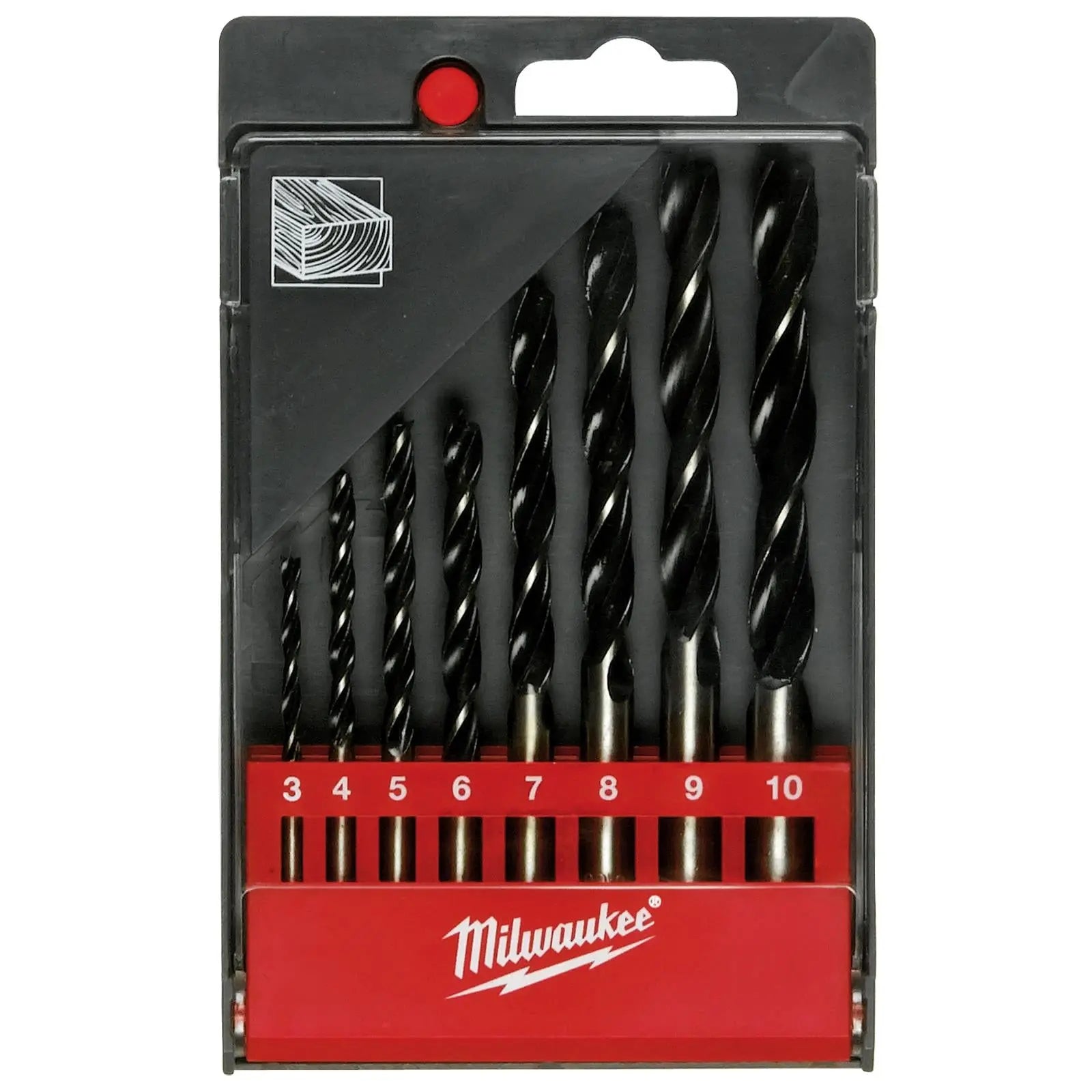 Milwaukee Brad Point Wood Drill Bit Set 8 Piece 3-10mm