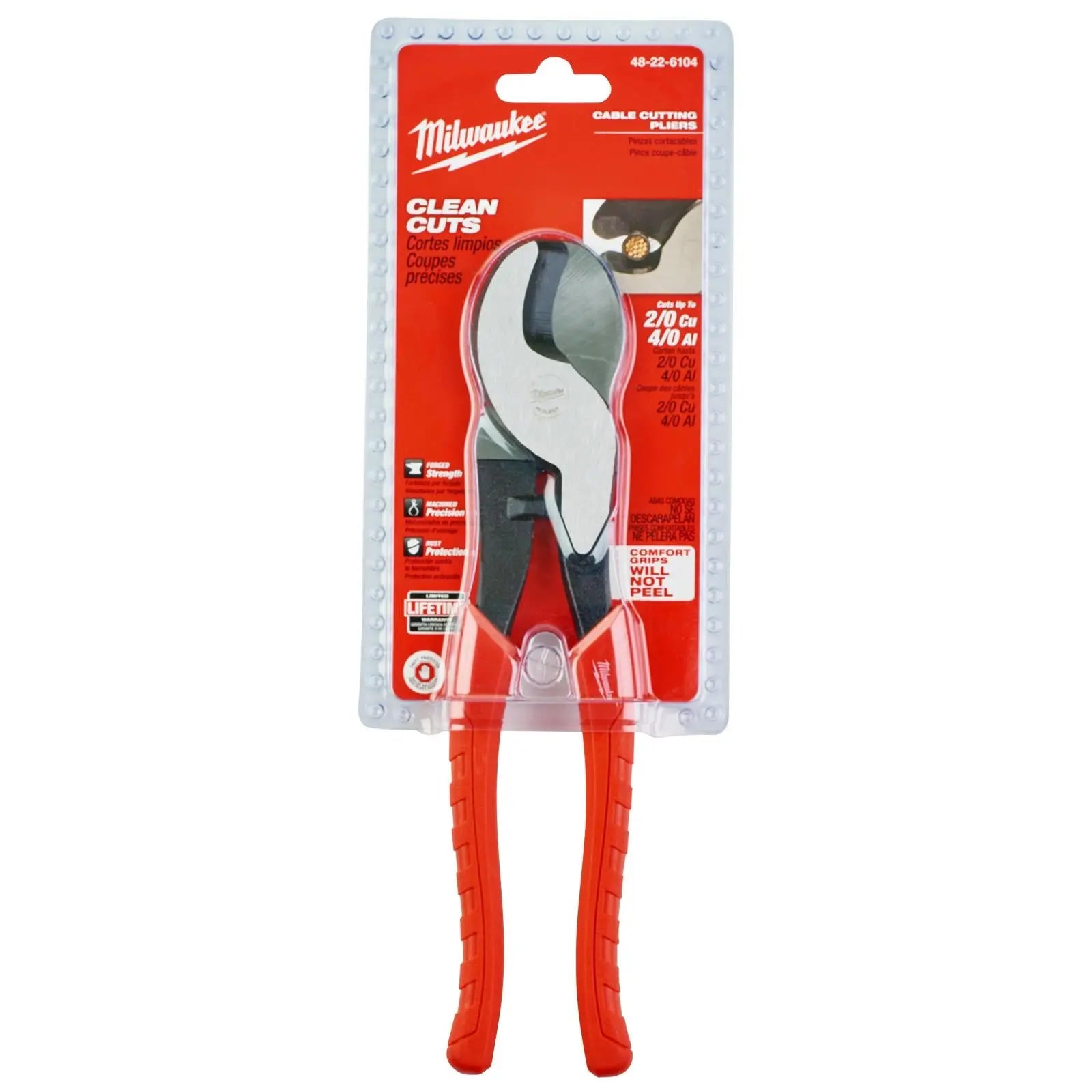 Milwaukee Cable Cutter Comfort Grips 10mm Cable Cutting Capacity