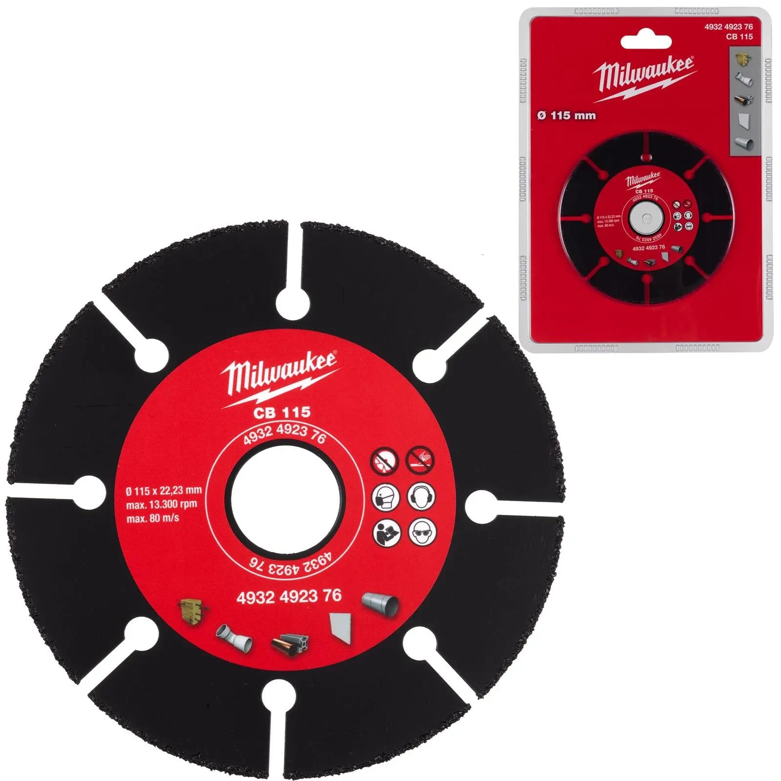 Milwaukee Carbide Cutting Blade Slitting Disc 115mm x 22.23mm x 1mm  White Rose Tools