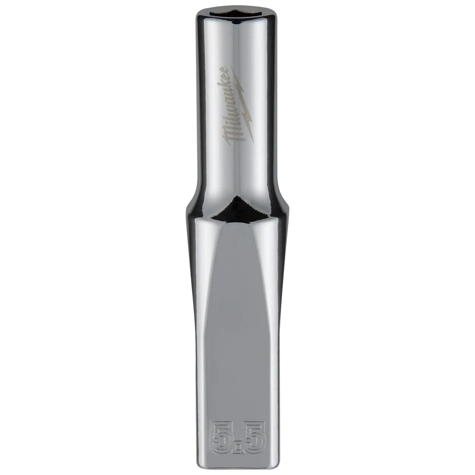 Milwaukee Chrome Socket 1/4" Drive Four Flat Sides Metric Deep 4-15mm Individual White Rose Tools