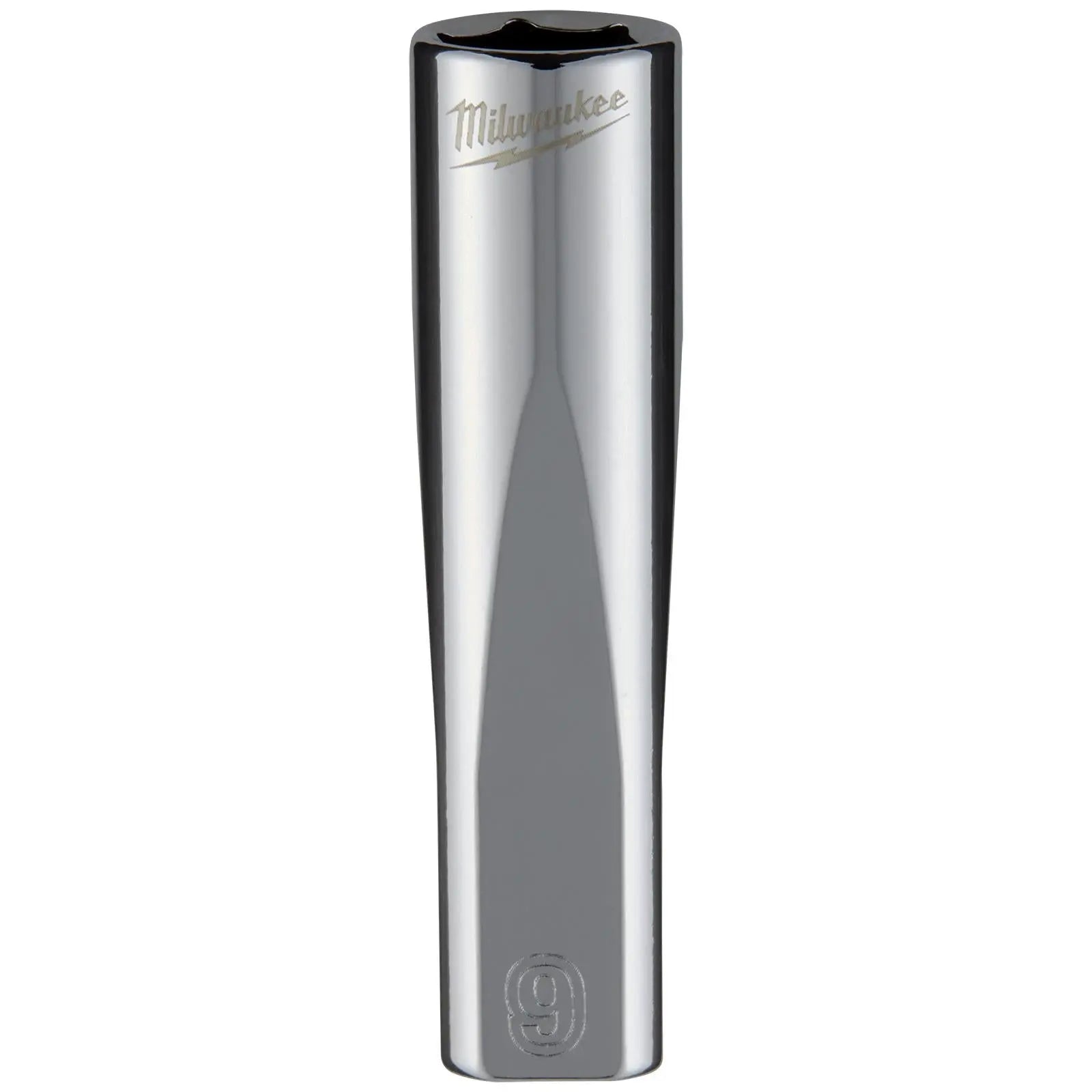 Milwaukee Chrome Socket 1/4" Drive Four Flat Sides Metric Deep 4-15mm Individual White Rose Tools