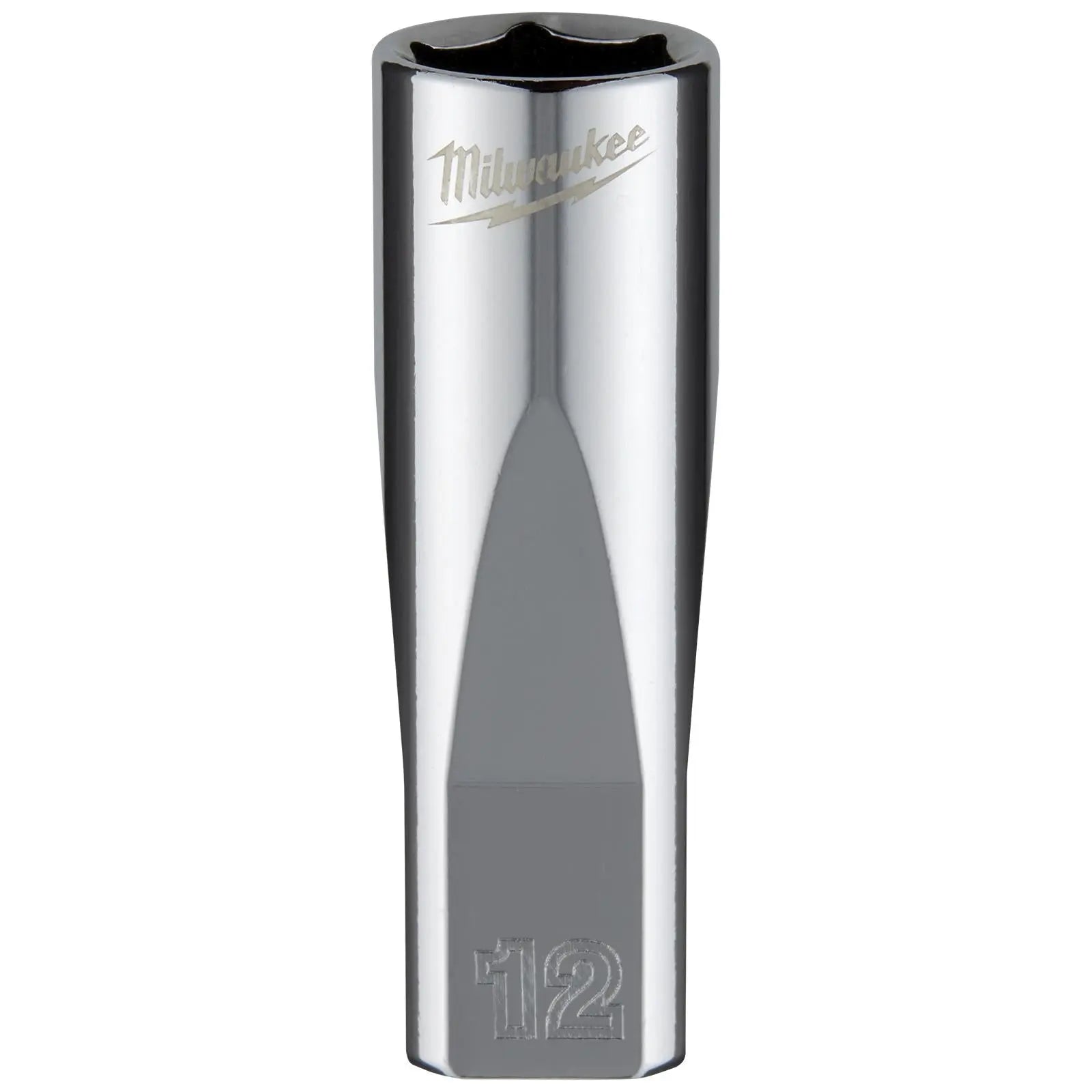 Milwaukee Chrome Socket 1/4" Drive Four Flat Sides Metric Deep 4-15mm Individual White Rose Tools