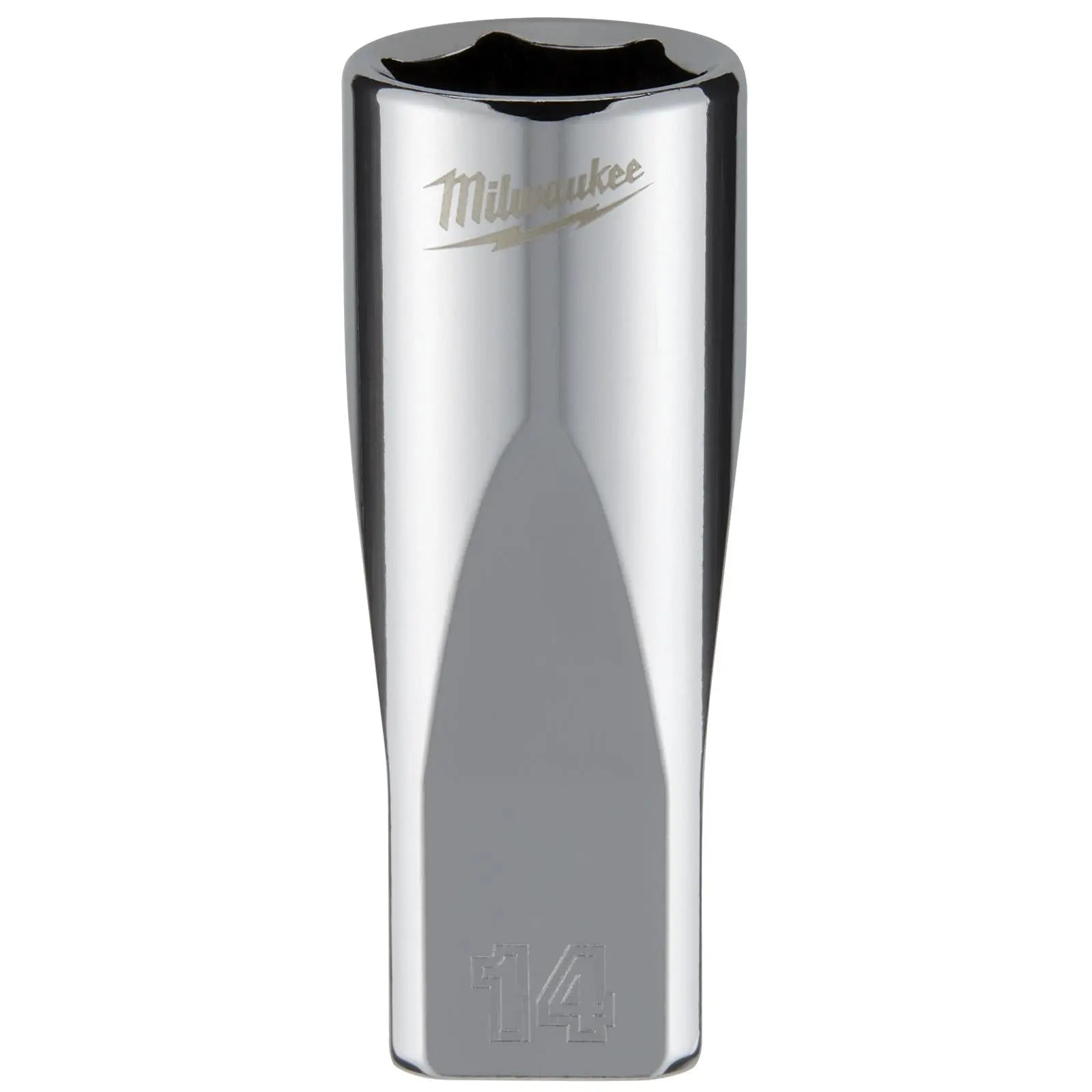 Milwaukee Chrome Socket 1/4" Drive Four Flat Sides Metric Deep 4-15mm Individual White Rose Tools