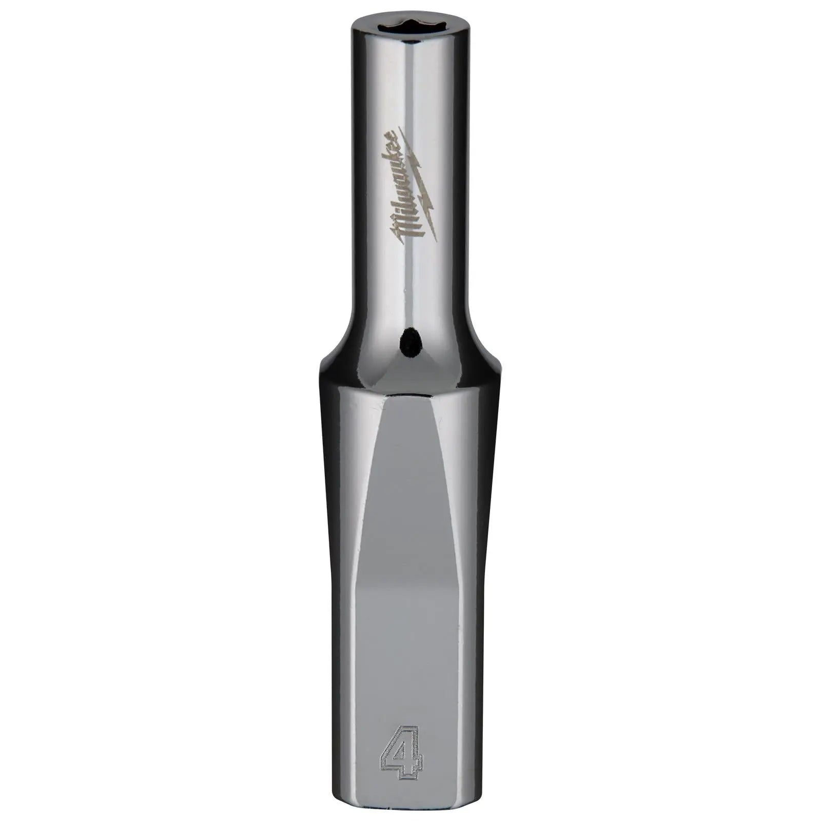 Milwaukee Chrome Socket 1/4" Drive Four Flat Sides Metric Deep 4-15mm Individual White Rose Tools