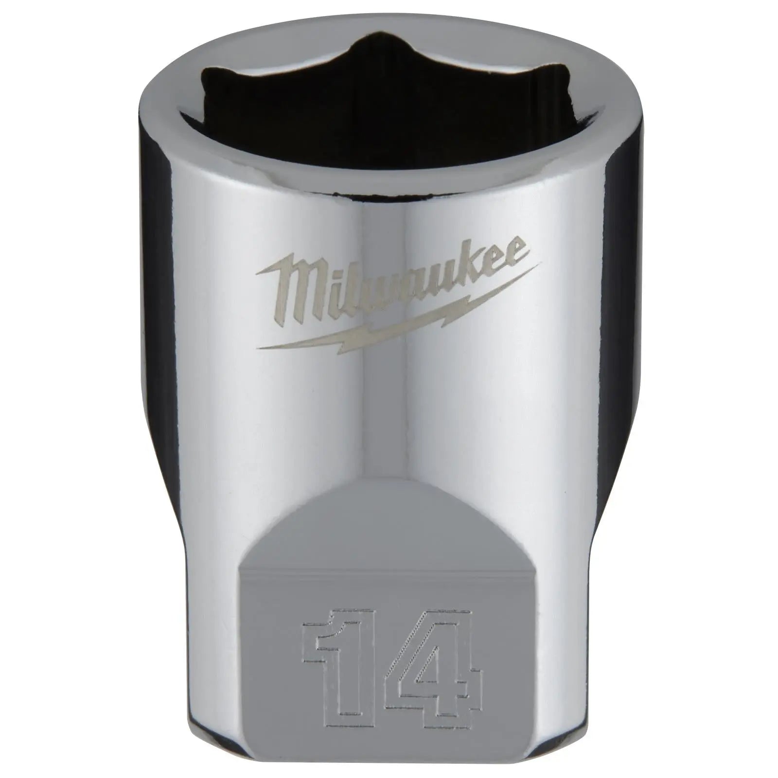 Milwaukee Chrome Socket 1/4" Drive Four Flat Sides Metric Standard 4-15mm Individual White Rose Tools