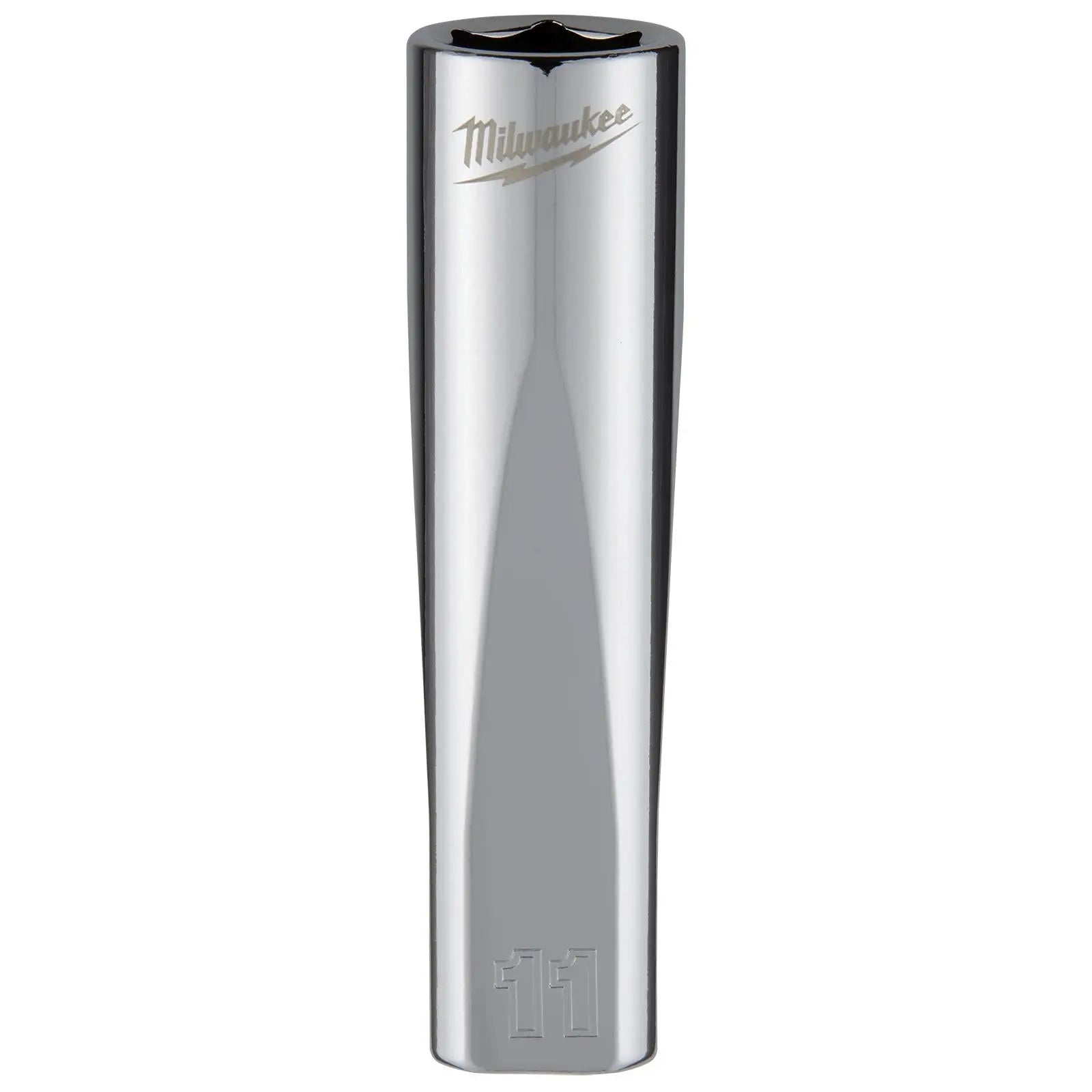 Milwaukee Chrome Socket 3/8" Drive Four Flat Sides Metric Deep 6-24mm Individual - Choose Size White Rose Tools