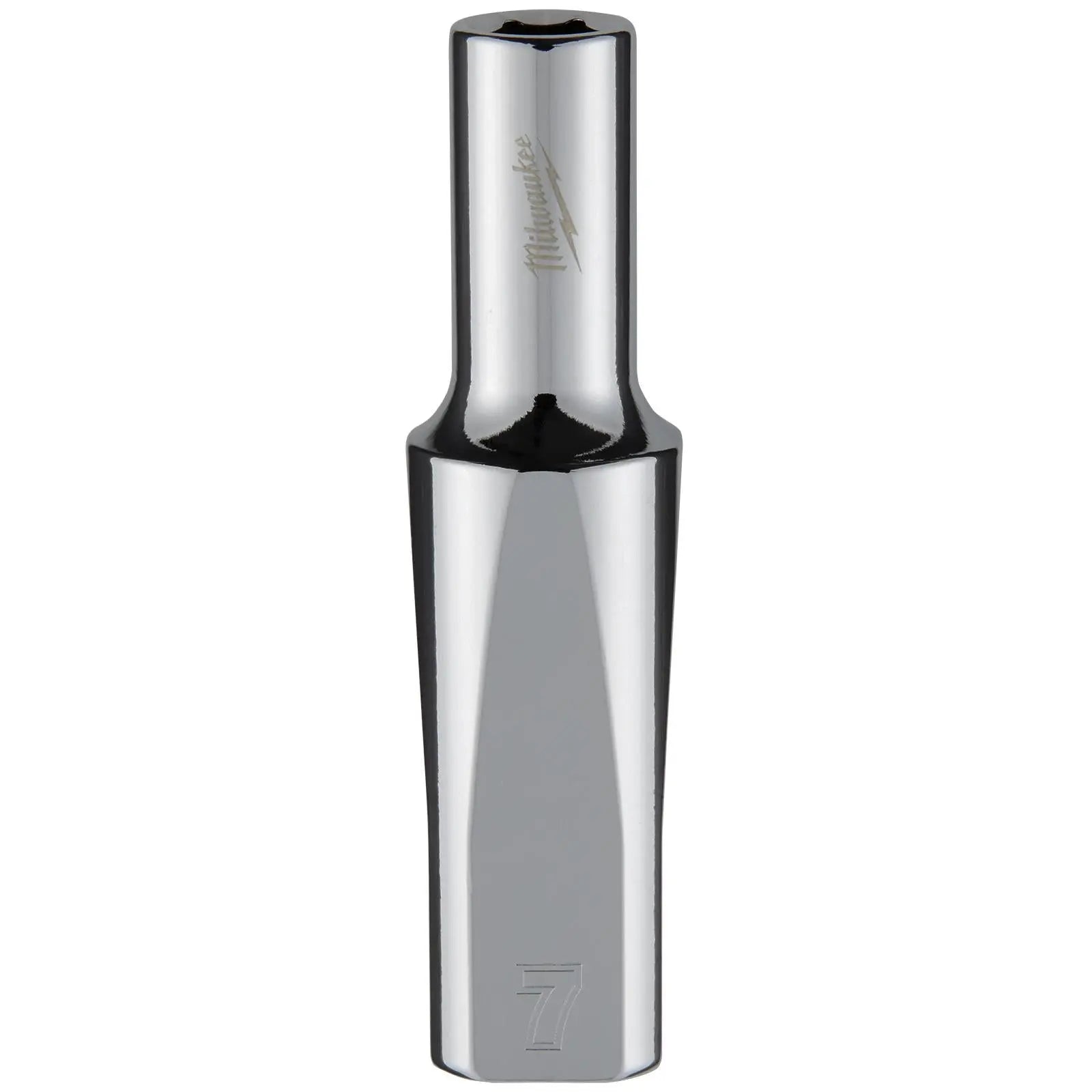 Milwaukee Chrome Socket 3/8" Drive Four Flat Sides Metric Deep 6-24mm Individual - Choose Size White Rose Tools