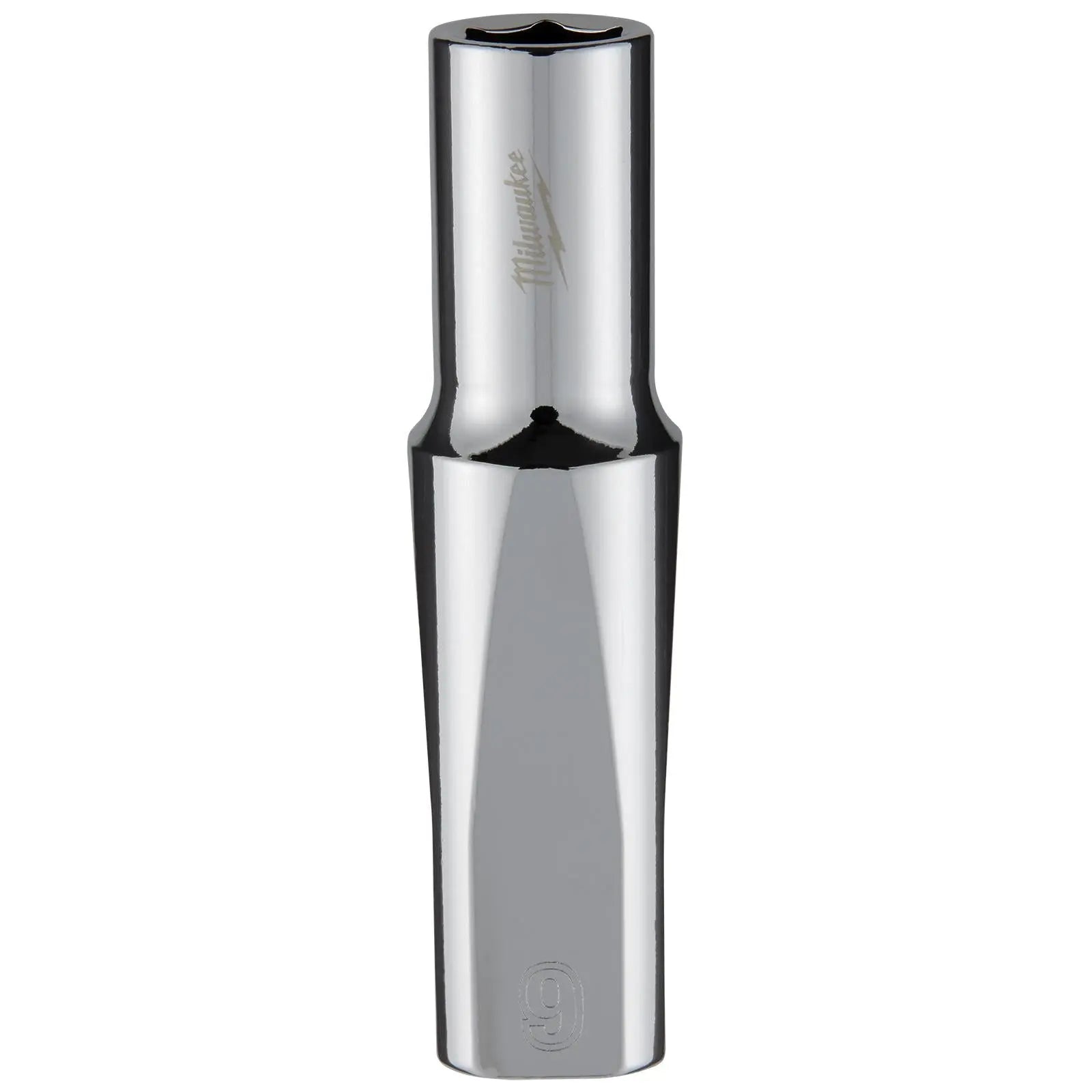 Milwaukee Chrome Socket 3/8" Drive Four Flat Sides Metric Deep 6-24mm Individual - Choose Size White Rose Tools