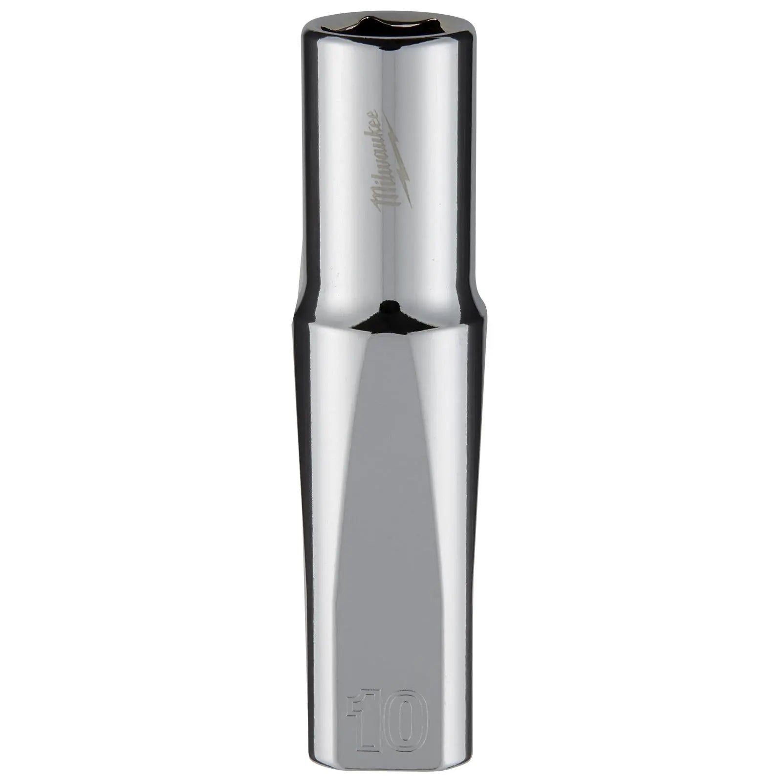 Milwaukee Chrome Socket 3/8" Drive Four Flat Sides Metric Deep 6-24mm Individual - Choose Size White Rose Tools