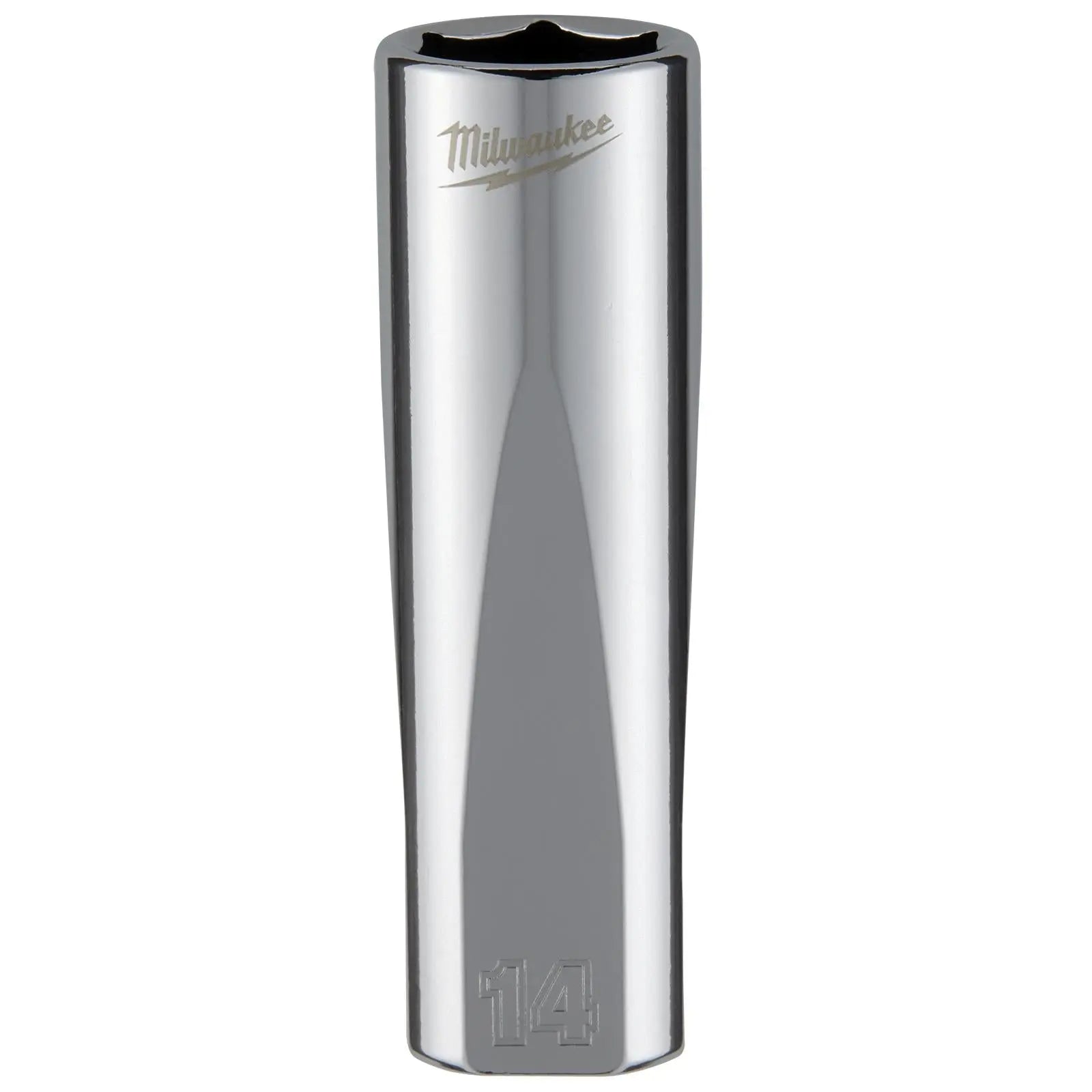 Milwaukee Chrome Socket 3/8" Drive Four Flat Sides Metric Deep 6-24mm Individual - Choose Size White Rose Tools