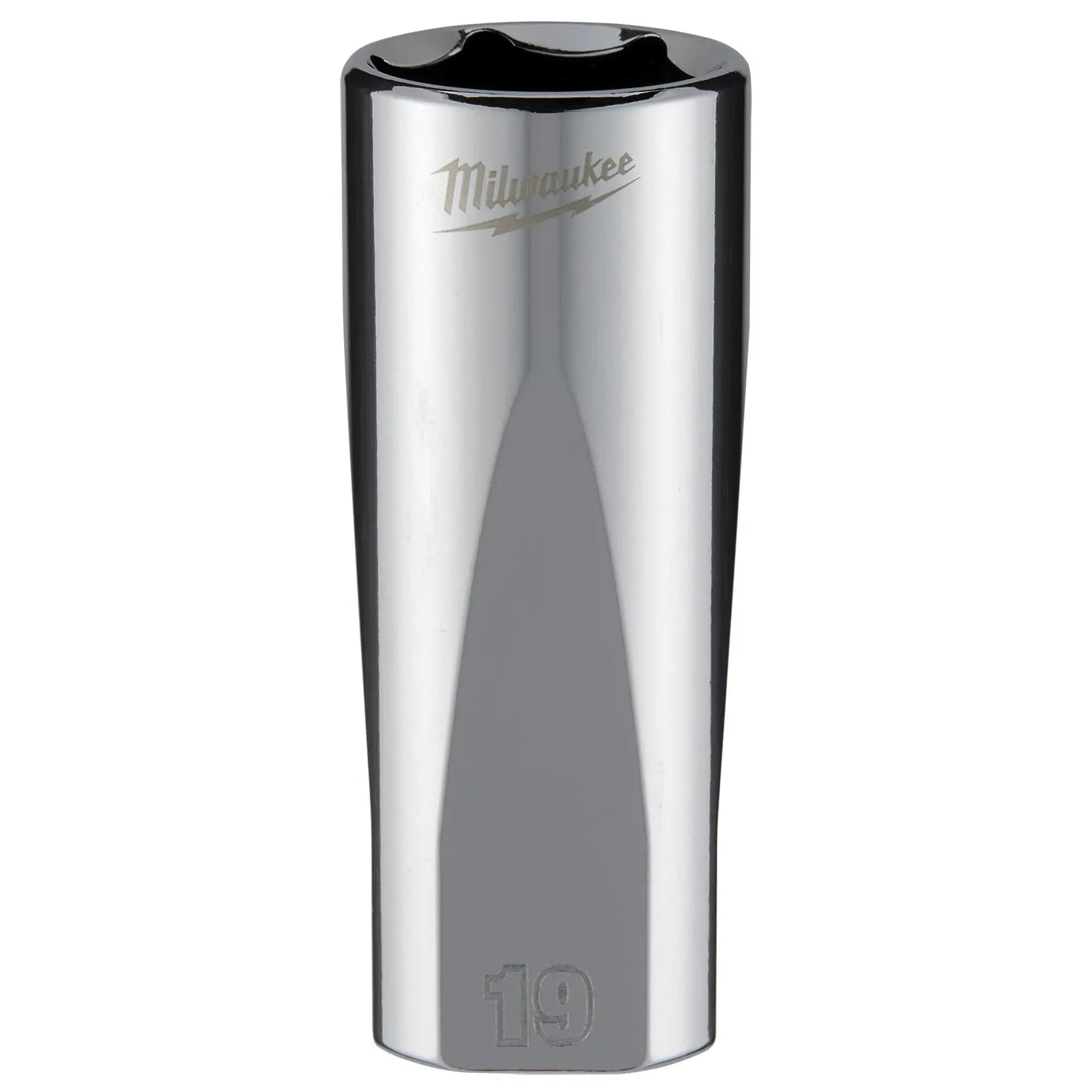 Milwaukee Chrome Socket 3/8" Drive Four Flat Sides Metric Deep 6-24mm Individual - Choose Size White Rose Tools