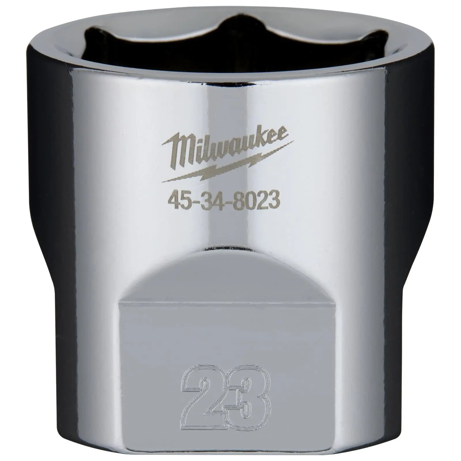 Milwaukee Chrome Socket 3/8" Drive Four Flat Sides Metric Standard 6-24mm Individual White Rose Tools
