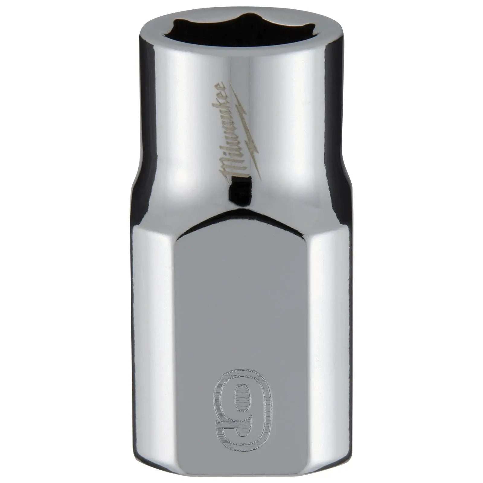 Milwaukee Chrome Socket 3/8" Drive Four Flat Sides Metric Standard 6-24mm Individual White Rose Tools