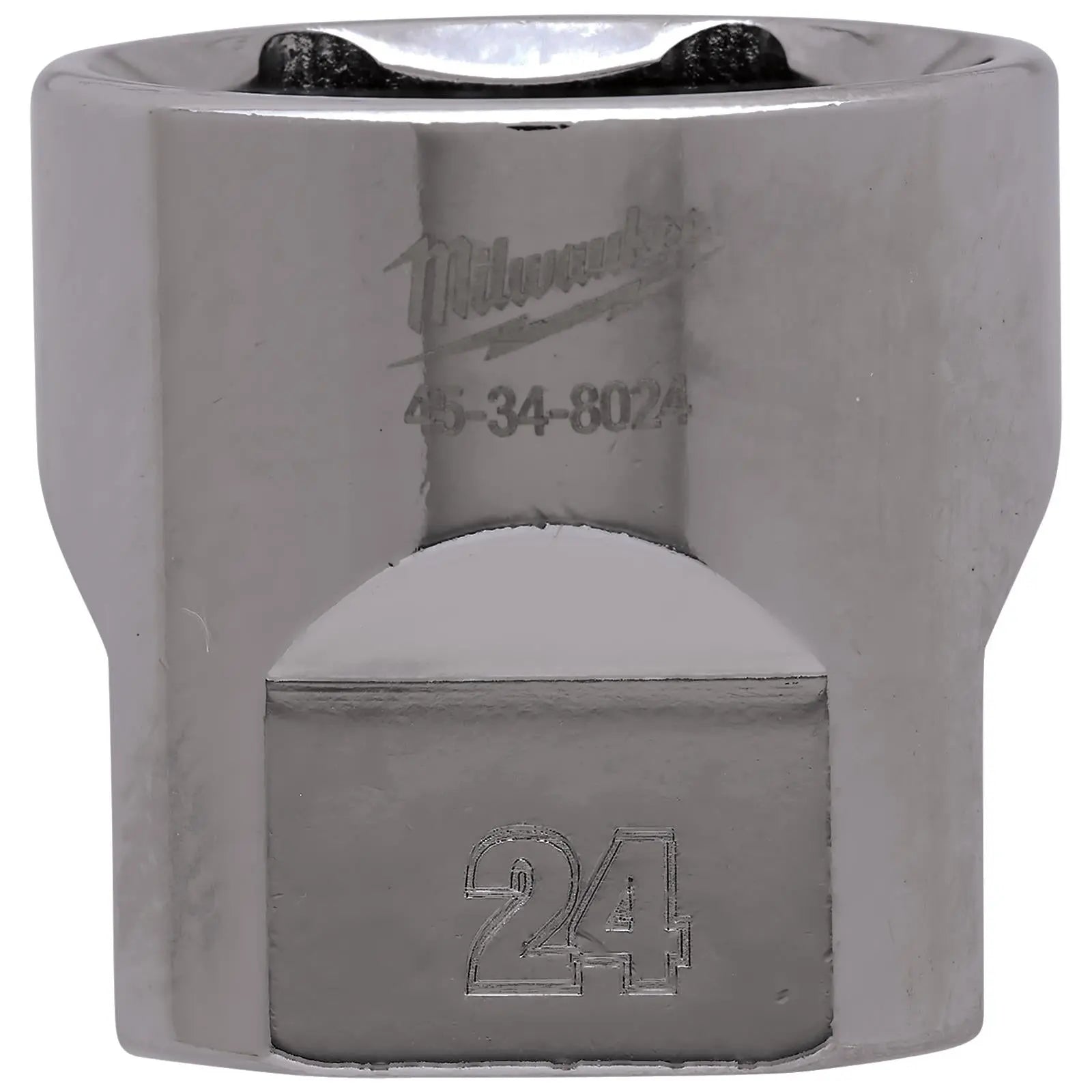 Milwaukee Chrome Socket 3/8" Drive Four Flat Sides Metric Standard 6-24mm Individual White Rose Tools