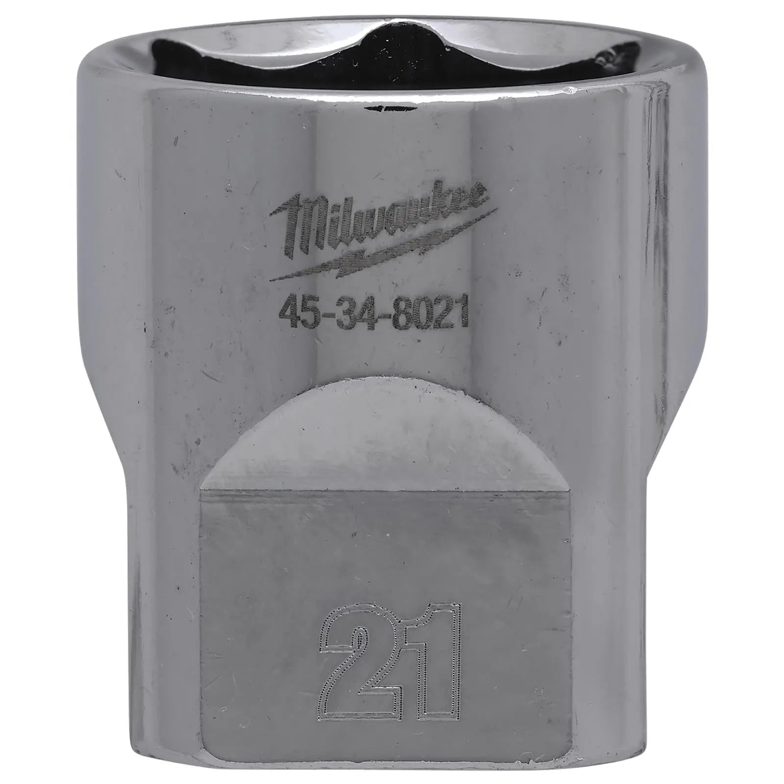 Milwaukee Chrome Socket 3/8" Drive Four Flat Sides Metric Standard 6-24mm Individual White Rose Tools