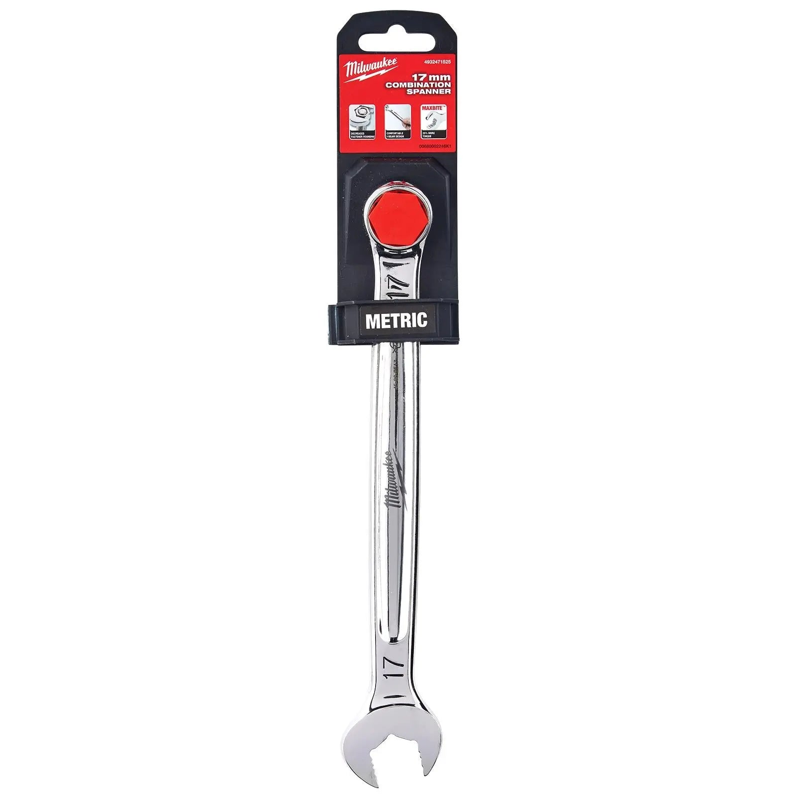 Milwaukee Combination Spanner MAX BITE Open End Ring Spanners - Choose Size White Rose Tools