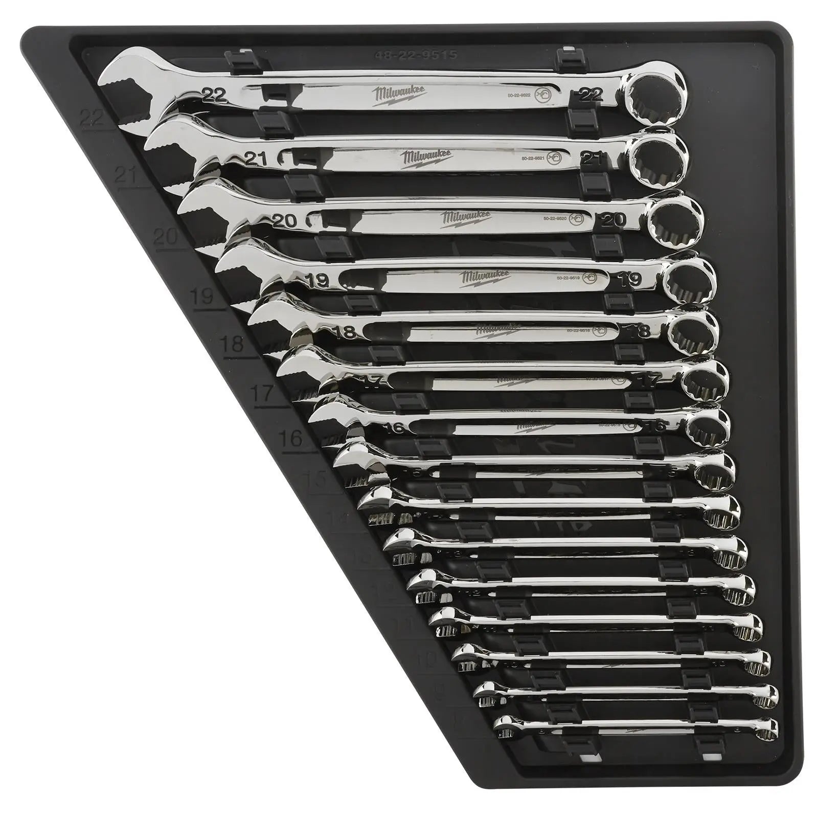 Milwaukee Combination Spanner Set MAX BITE 15 Pieces 8 - 22mm White Rose Tools