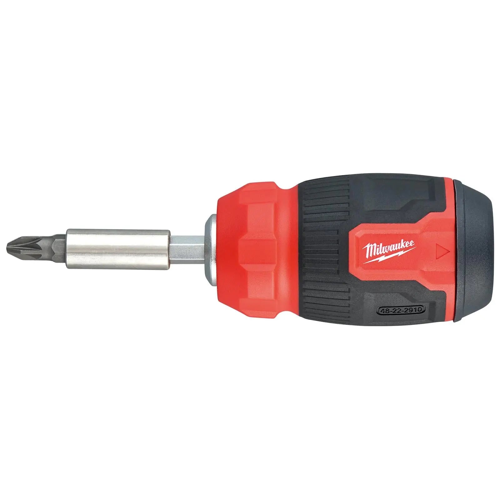 Milwaukee Compact Multi Bit Screwdriver Set 8 in 1 Stubby Pozi Phillips Torx Slotted White Rose Tools