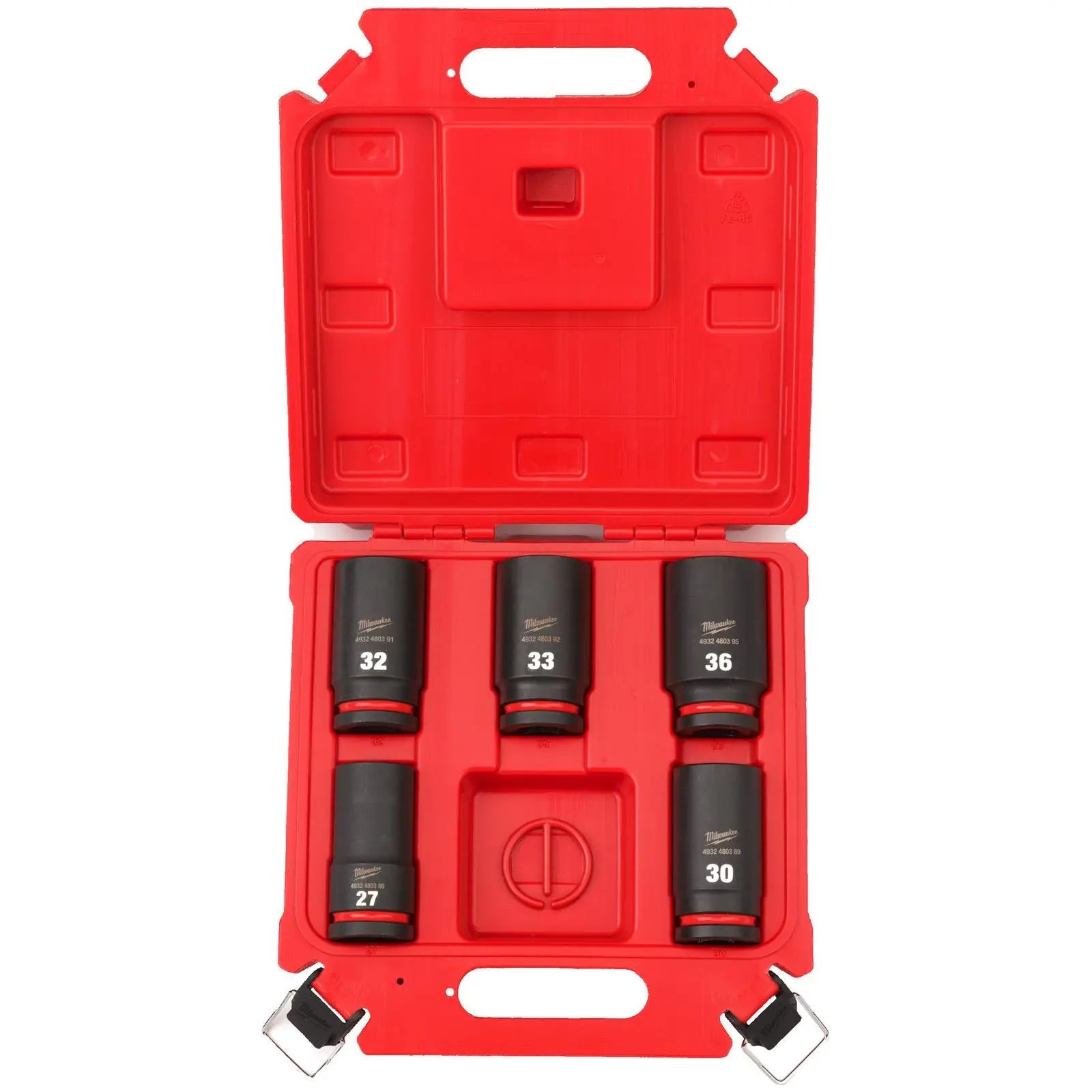 Milwaukee Deep SHOCKWAVE Impact Socket Set 3/4" Drive 5 Piece 27-36mm White Rose Tools