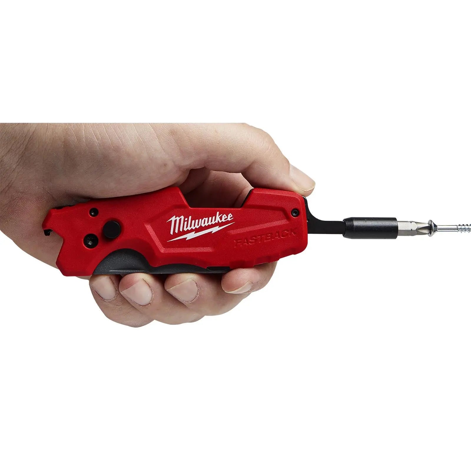 Milwaukee FASTBACK Utility Knife 6 in 1 Cutting Blade Screwdriver Bit Holder