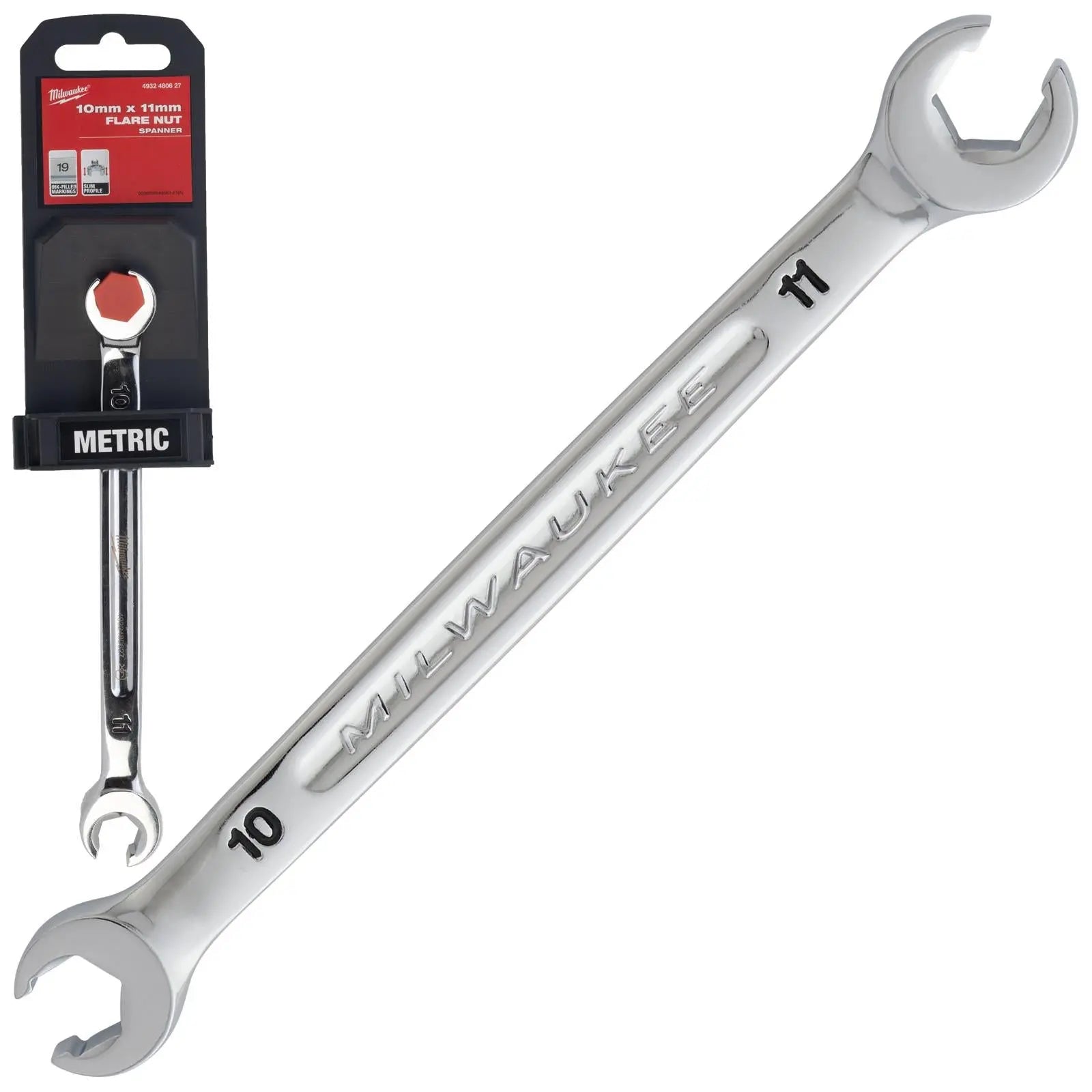 Milwaukee Flare Nut Brake Pipe Spanners Individual - Choose Size  White Rose Tools