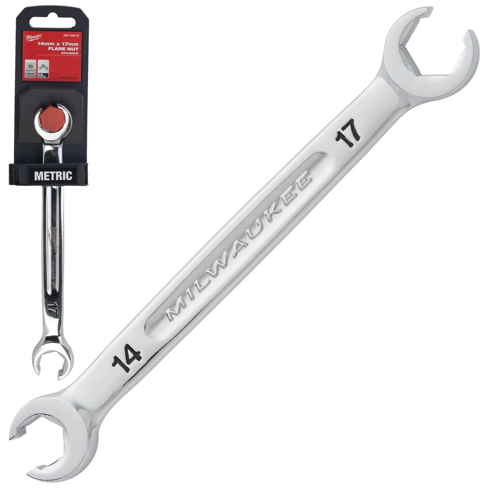 Milwaukee Flare Nut Brake Pipe Spanners Individual - Choose Size  White Rose Tools