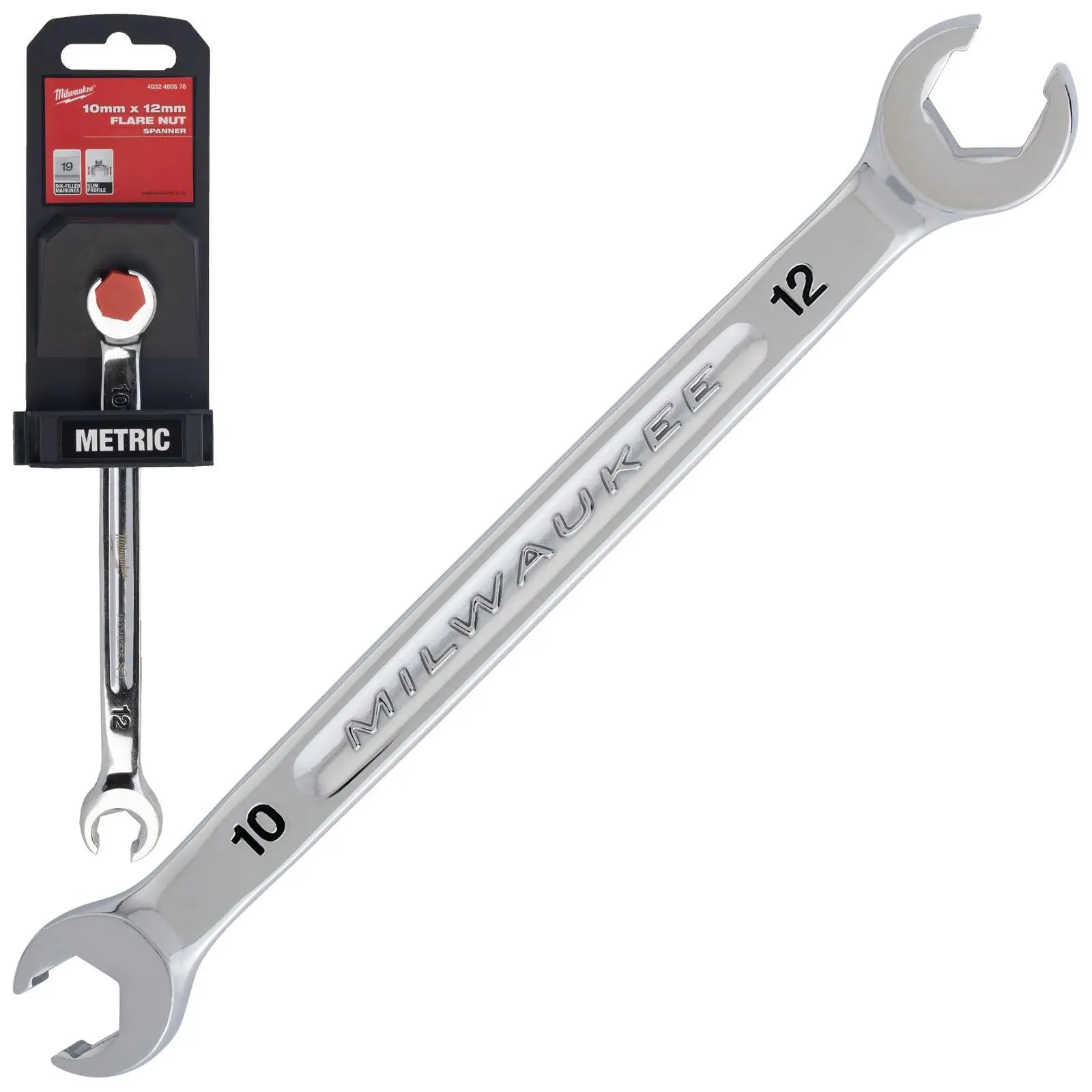 Milwaukee Flare Nut Brake Pipe Spanners Individual - Choose Size White Rose Tools
