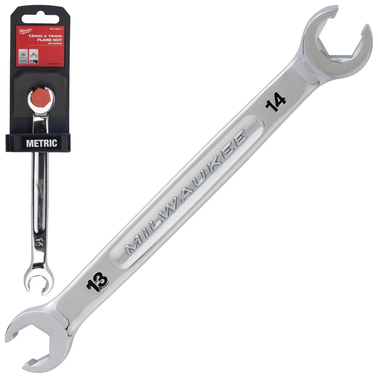 Milwaukee Flare Nut Brake Pipe Spanners Individual - Choose Size White Rose Tools