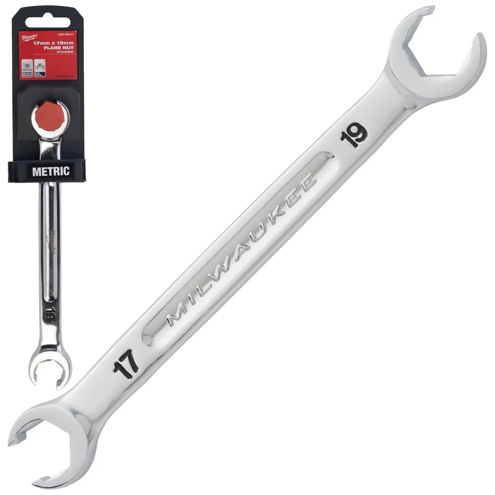 Milwaukee Flare Nut Brake Pipe Spanners Individual - Choose Size White Rose Tools