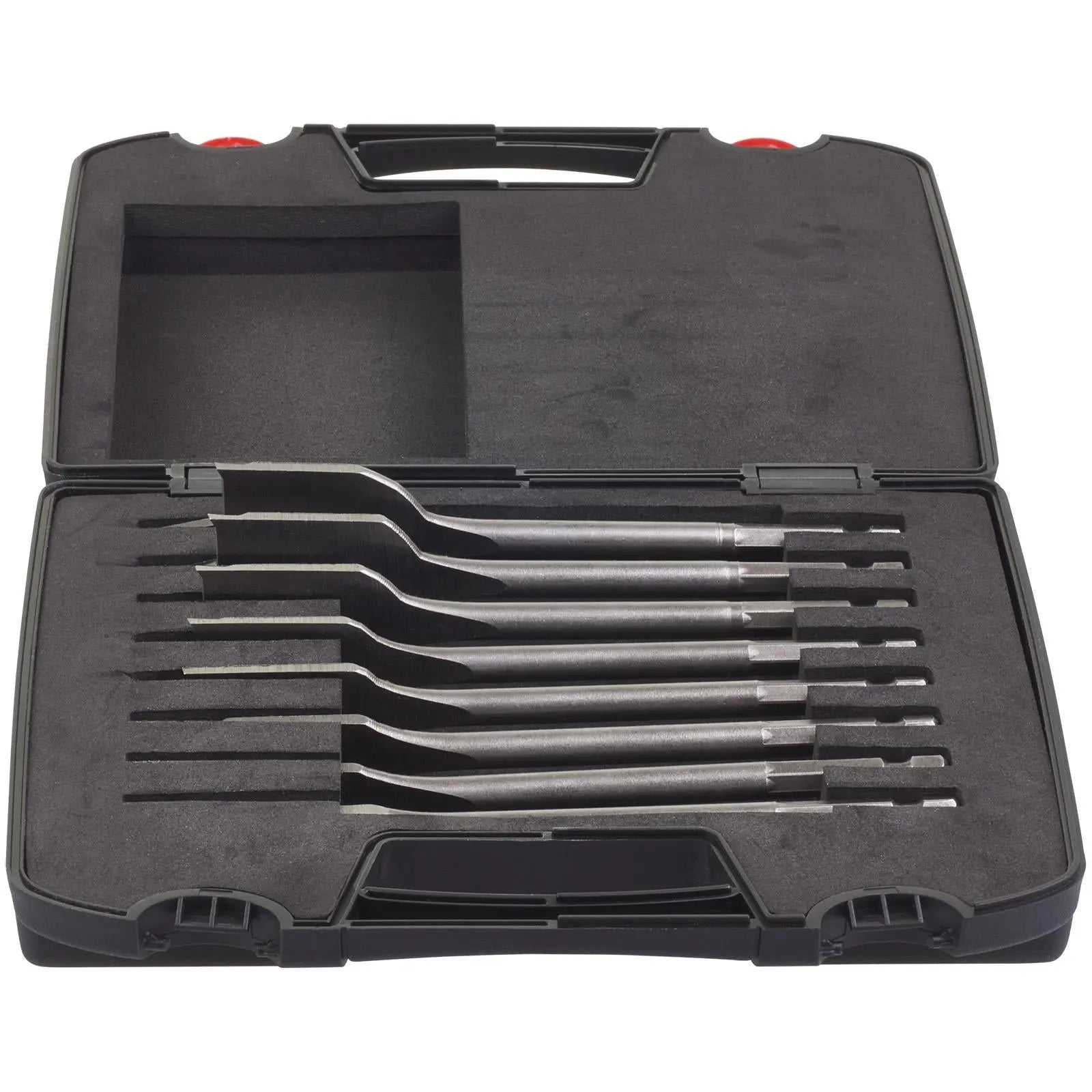 Milwaukee Flat Wood Drill Bit Set in Case 1/4" Hex Shank 12-32mm 8 Pieces White Rose Tools