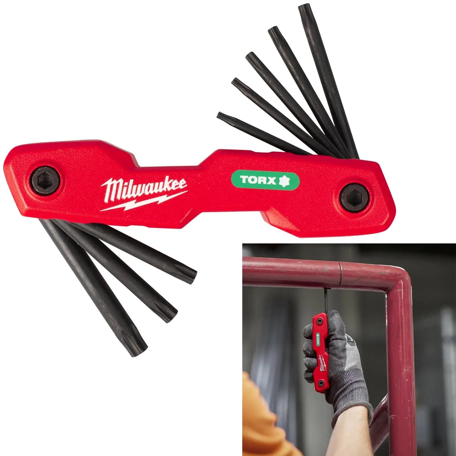 Milwaukee Folding Torx Key Set 8 Piece T9-T40 White Rose Tools