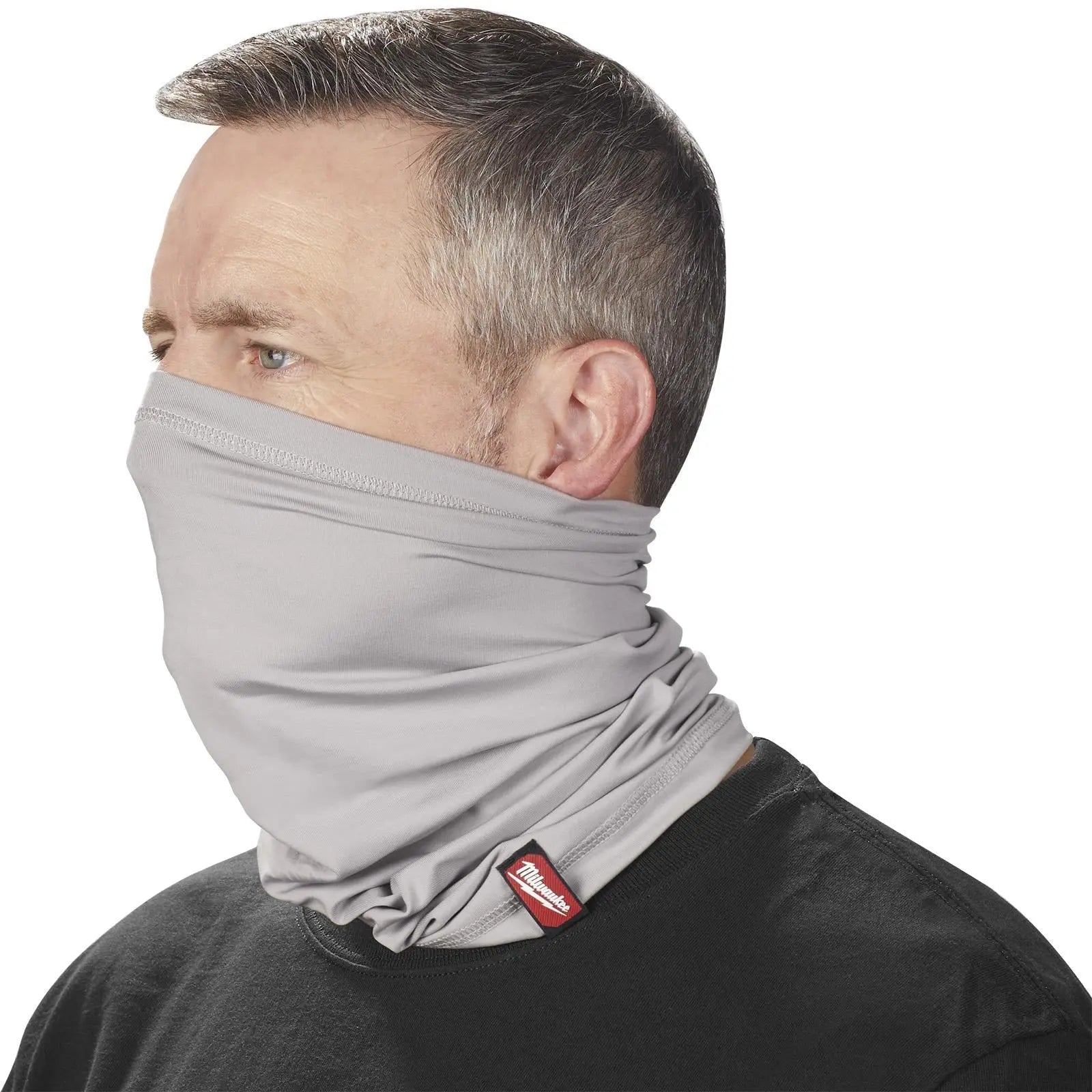 Milwaukee Grey Performance Neck Gaiter and Face Mask White Rose Tools