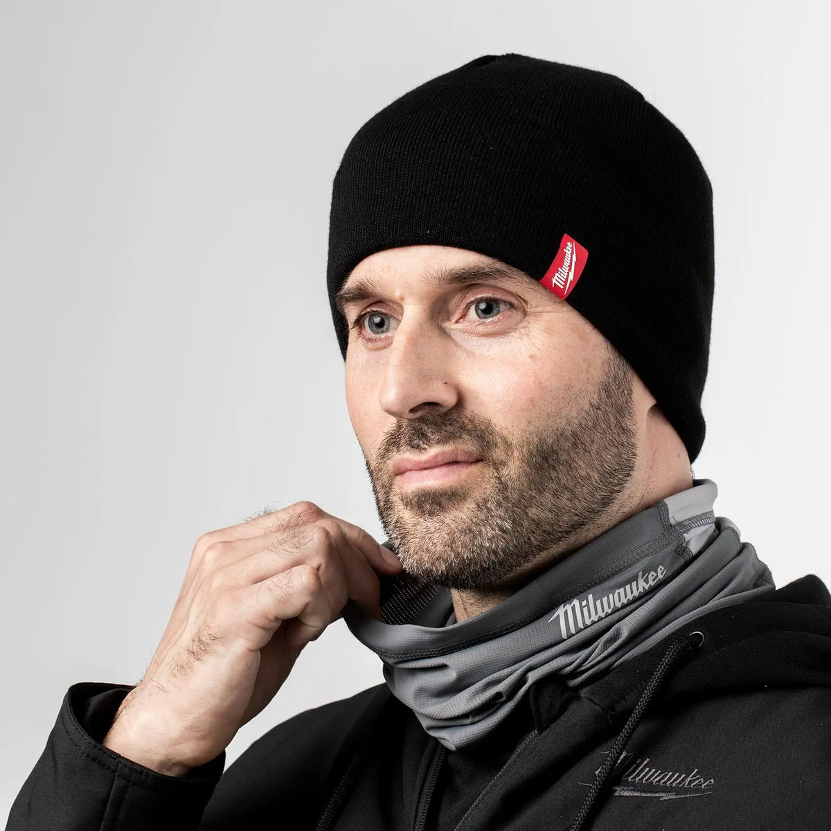 Milwaukee Grey Performance Neck Gaiter and Face Mask White Rose Tools