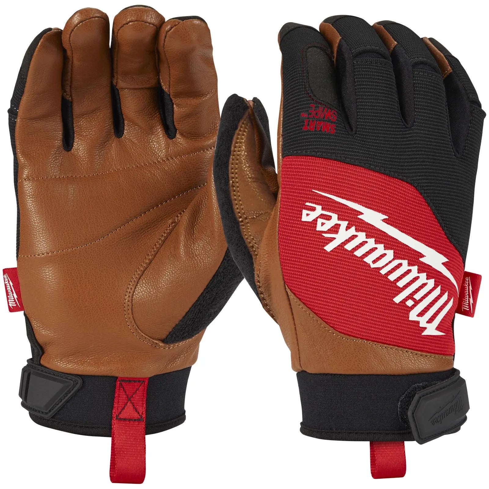Milwaukee Hybrid Leather Safety Gloves - Choose Size White Rose Tools