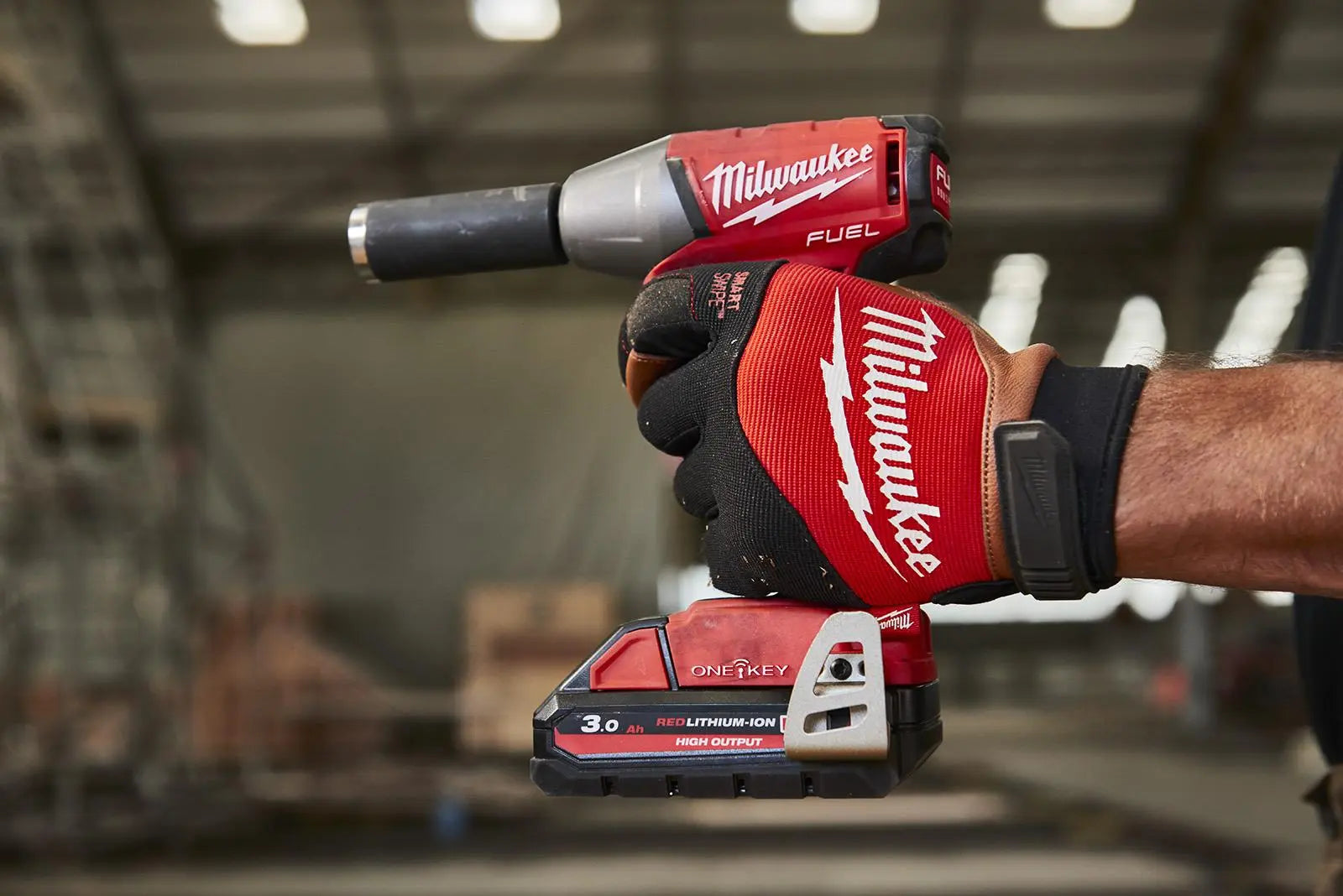 Milwaukee Hybrid Leather Safety Gloves - Choose Size White Rose Tools