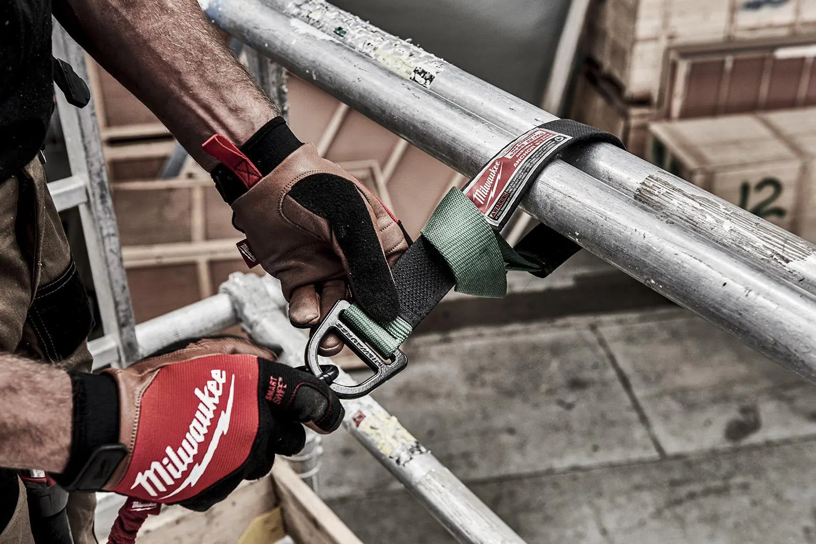 Milwaukee Hybrid Leather Safety Gloves - Choose Size White Rose Tools