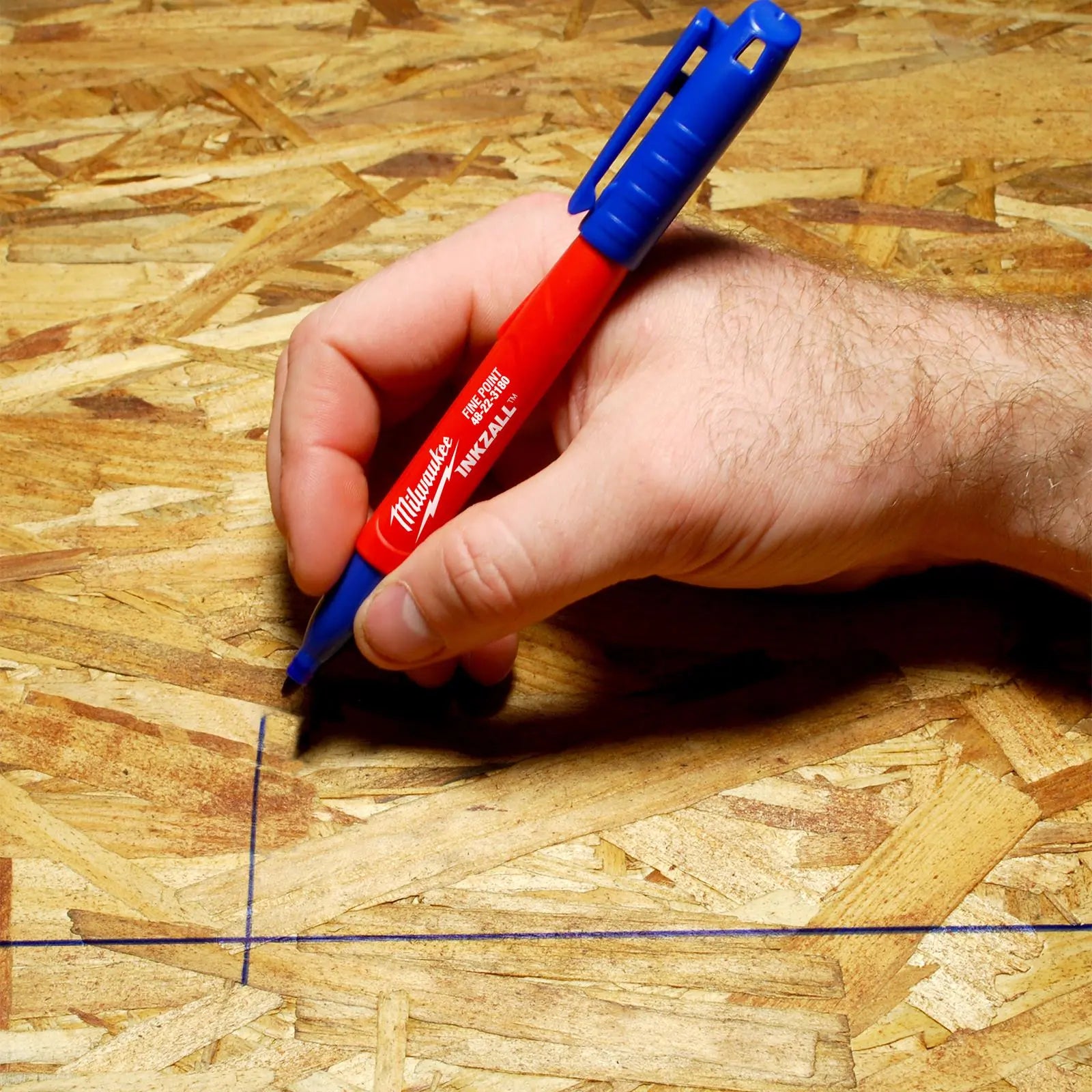 Milwaukee INKZALL Permanent Marker Pen Blue 1mm Tip