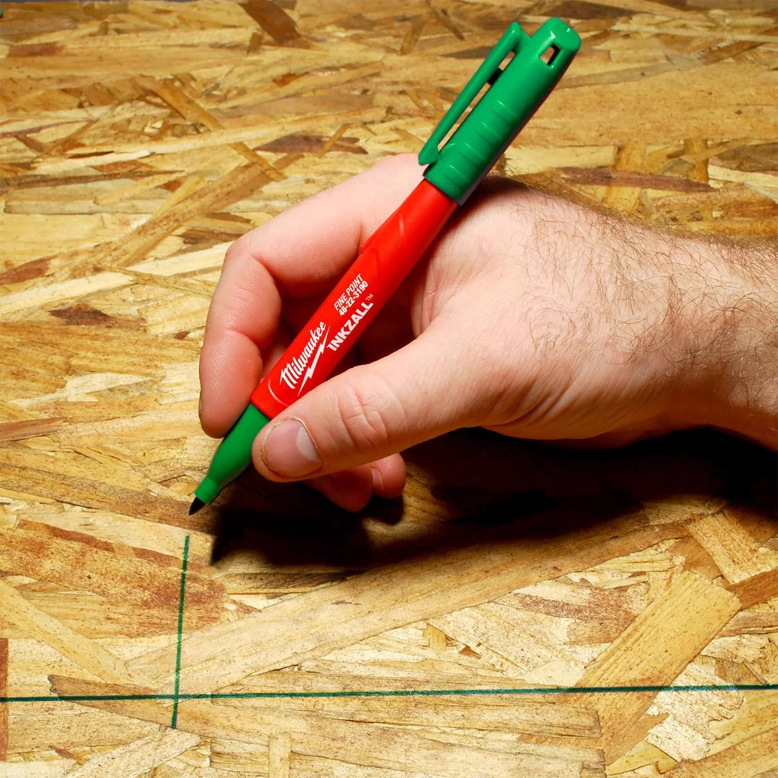 Milwaukee INKZALL Permanent Marker Pen Green 1mm Tip