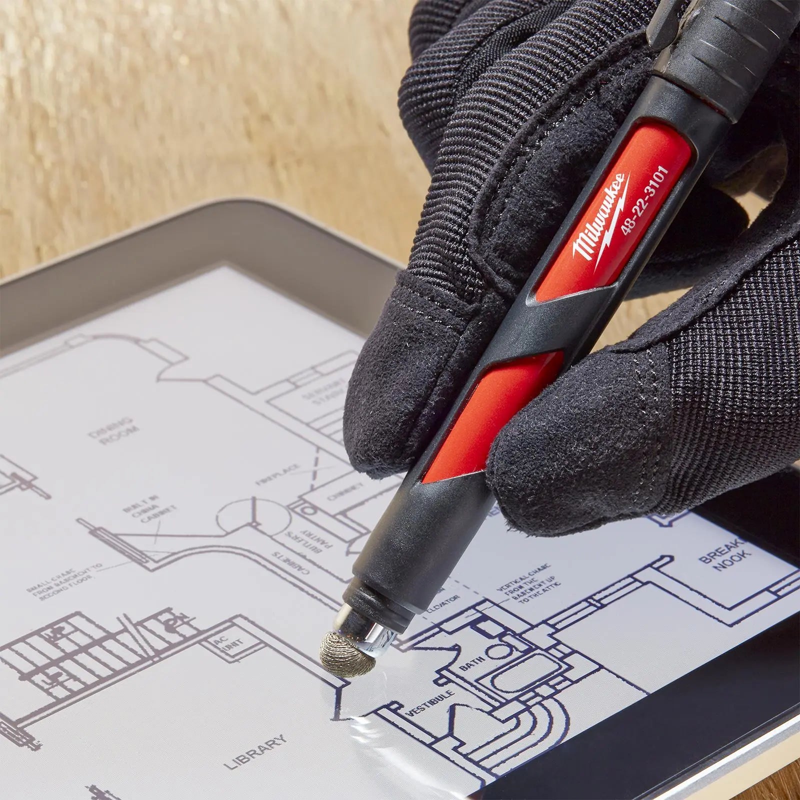 Milwaukee INKZALL Permanent Marker with Stylus 1mm Fine Point Black