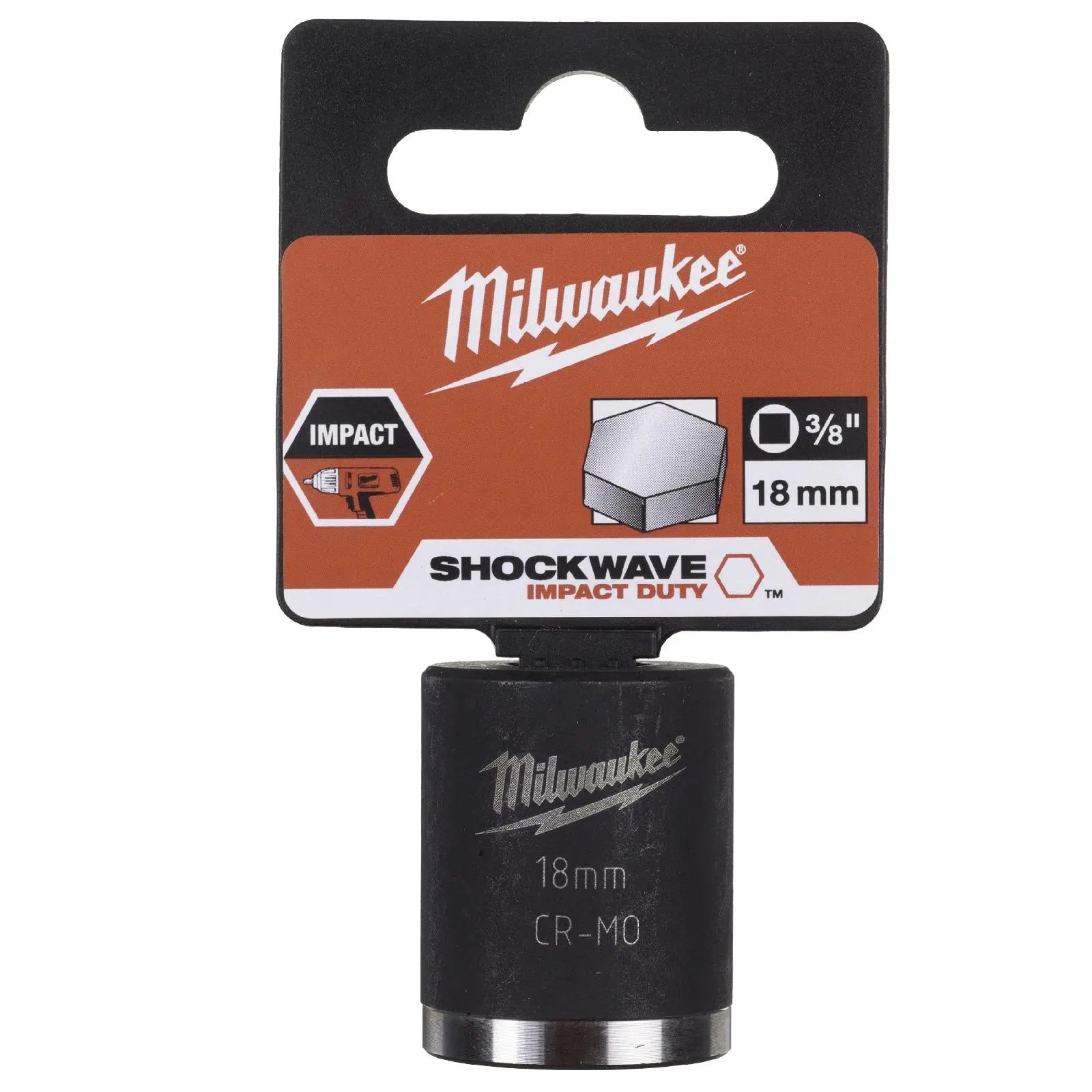 Milwaukee Impact Sockets 3/8" Drive Shockwave Impact Duty